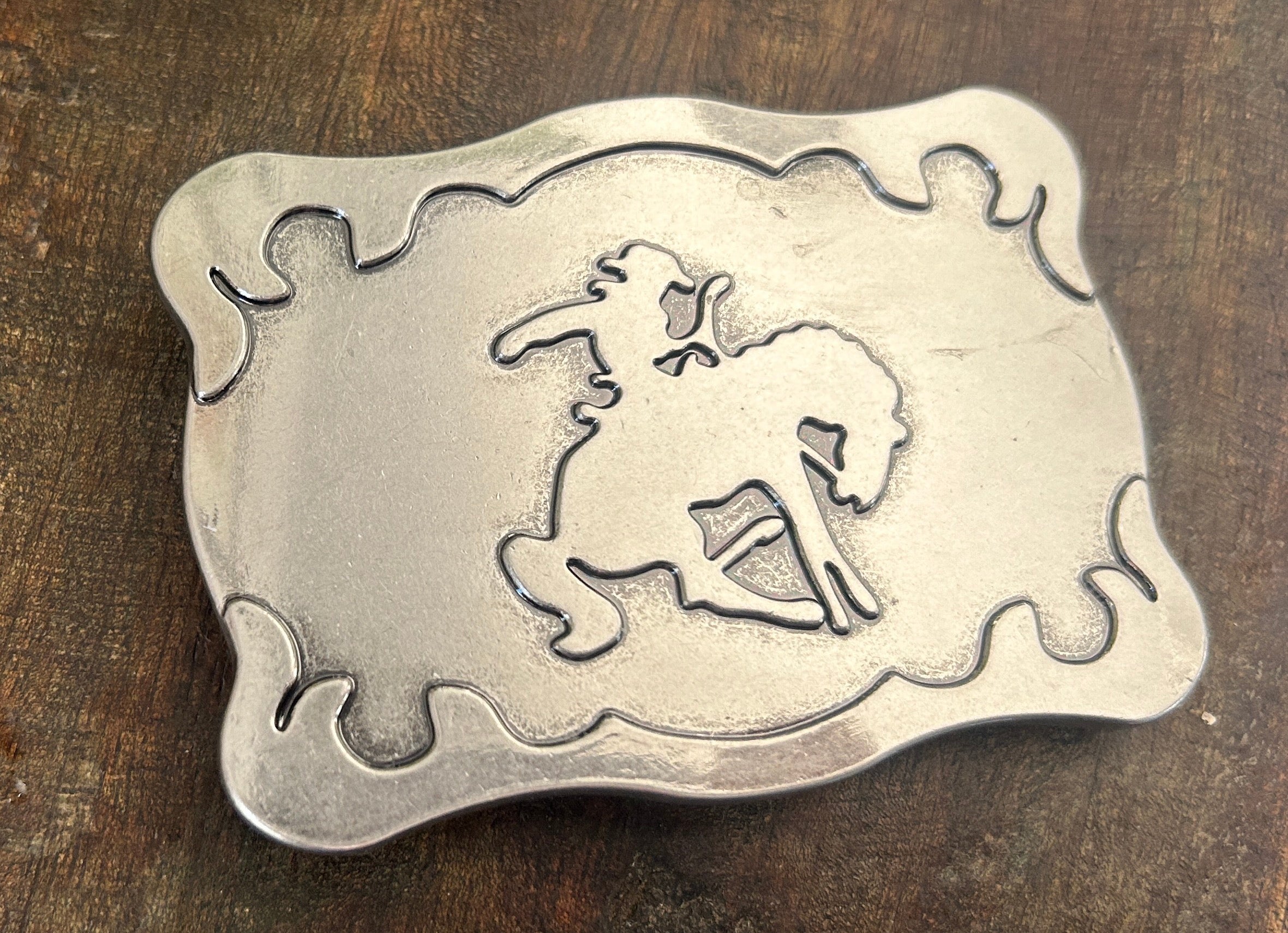 Silver Rodeo Belt Buckle