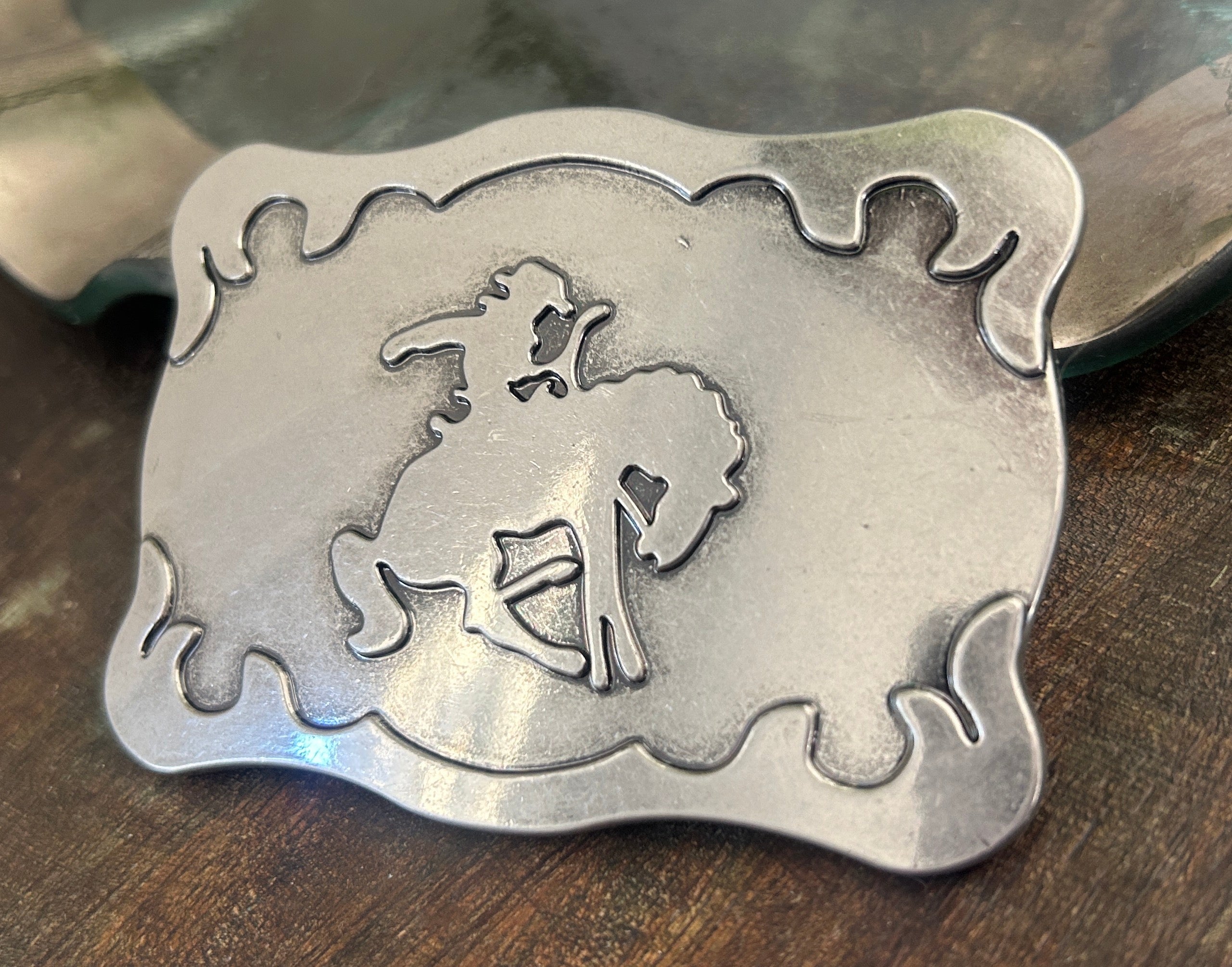 Silver Rodeo Belt Buckle