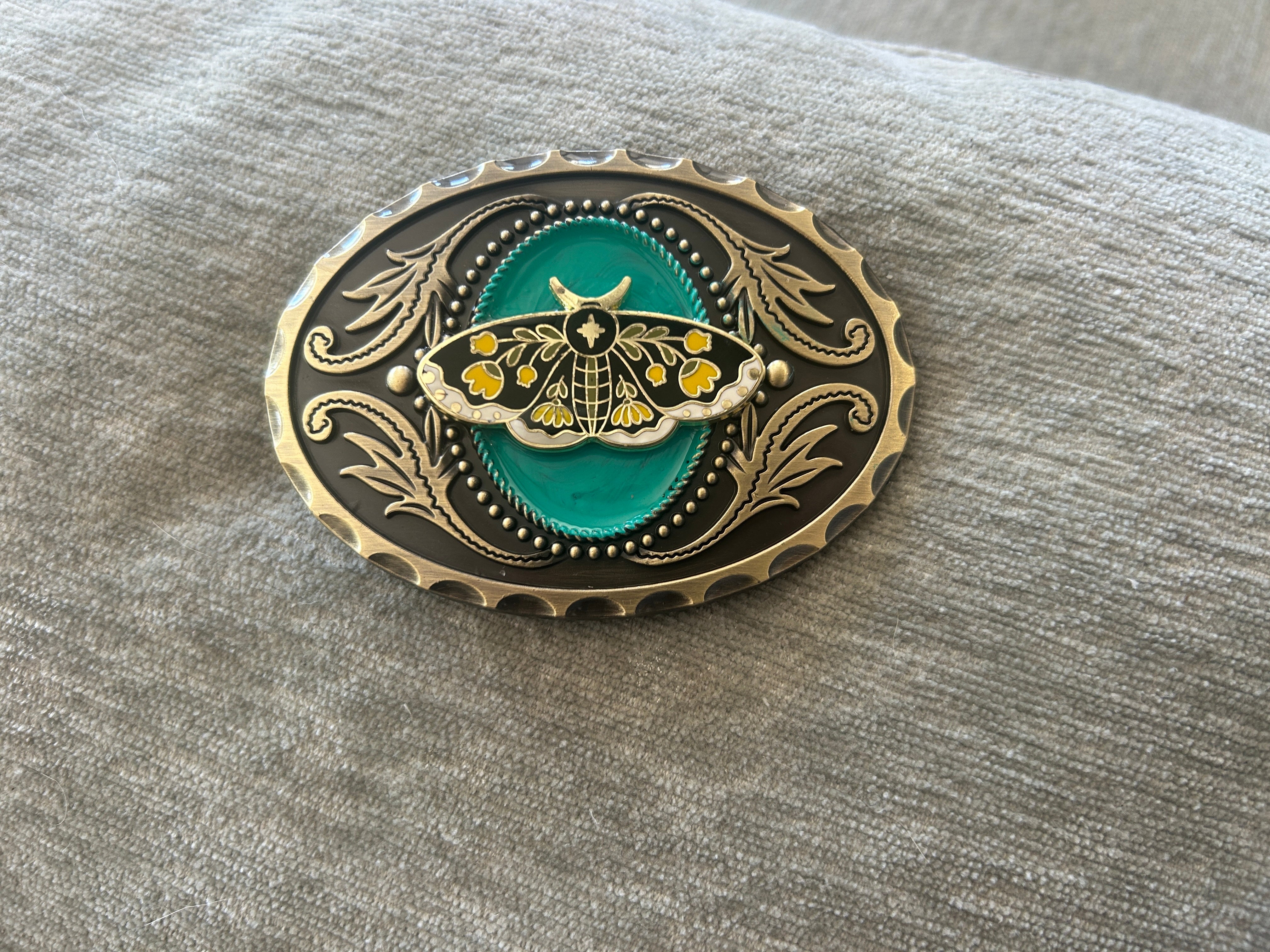 Golden Moth Belt Buckle