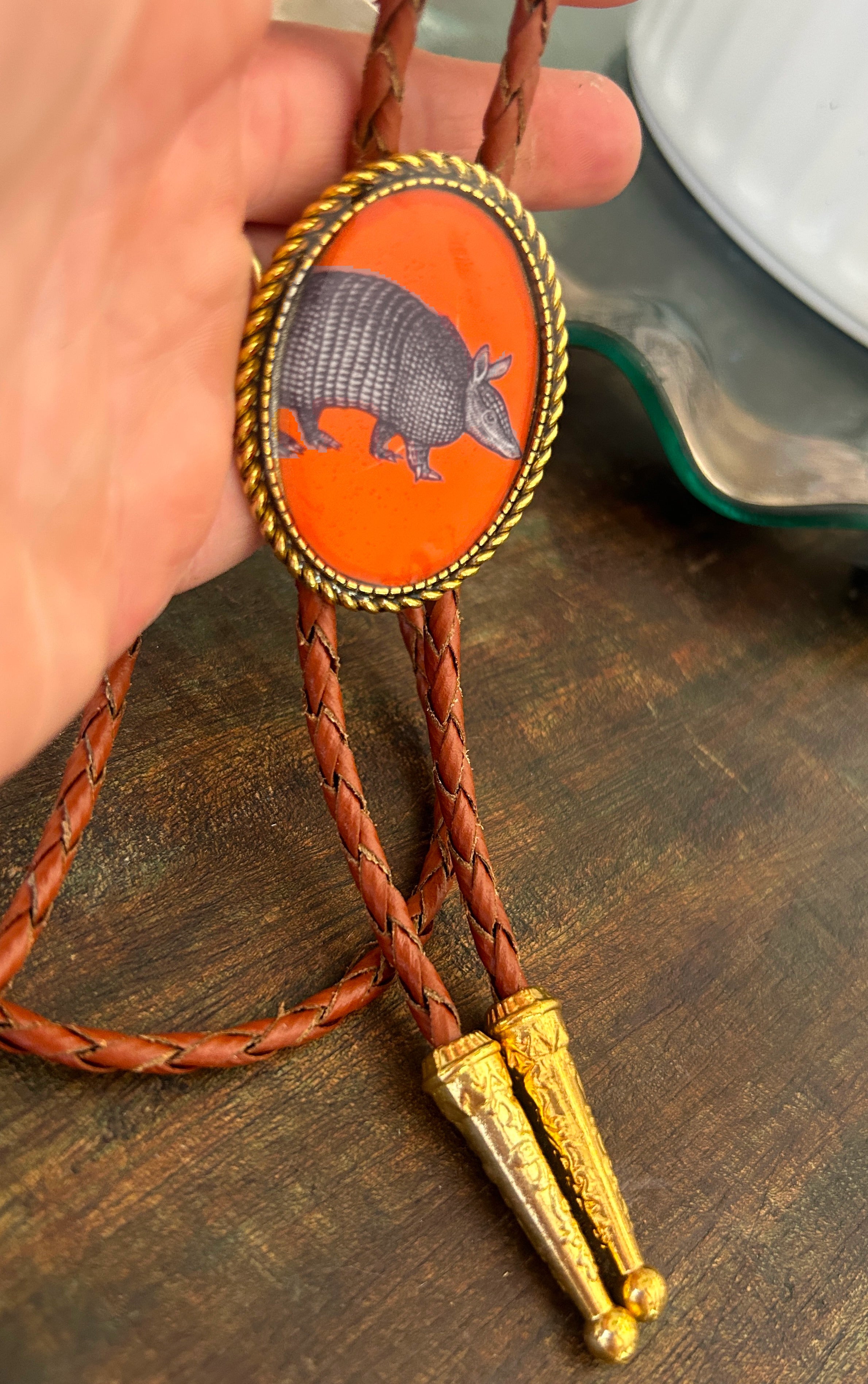 Armadillo Bolo Tie