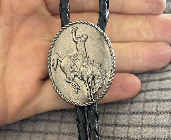 Silver Cowboy Bolo Tie