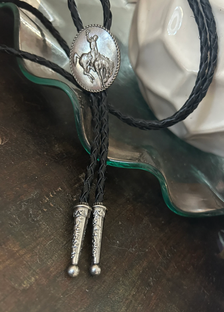 Silver Cowboy Bolo Tie