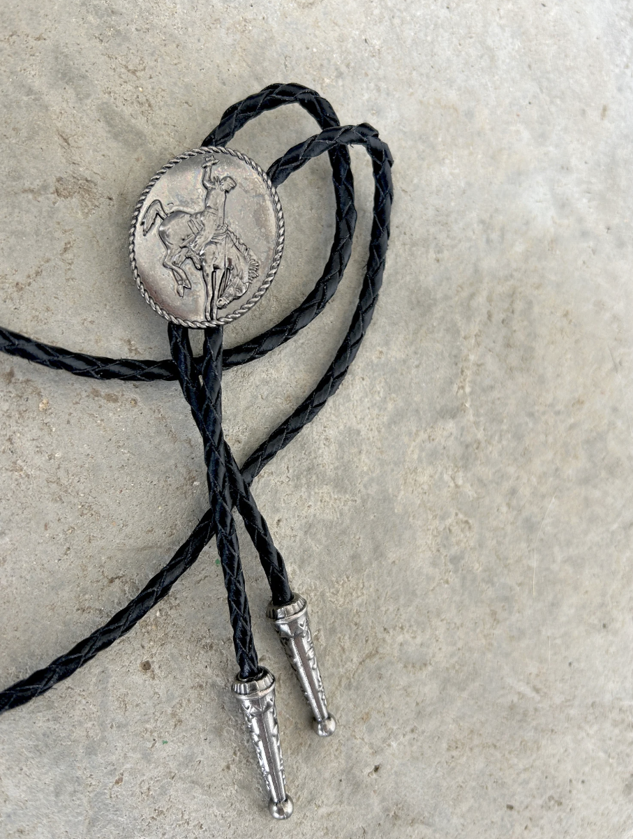 Silver Cowboy Bolo Tie