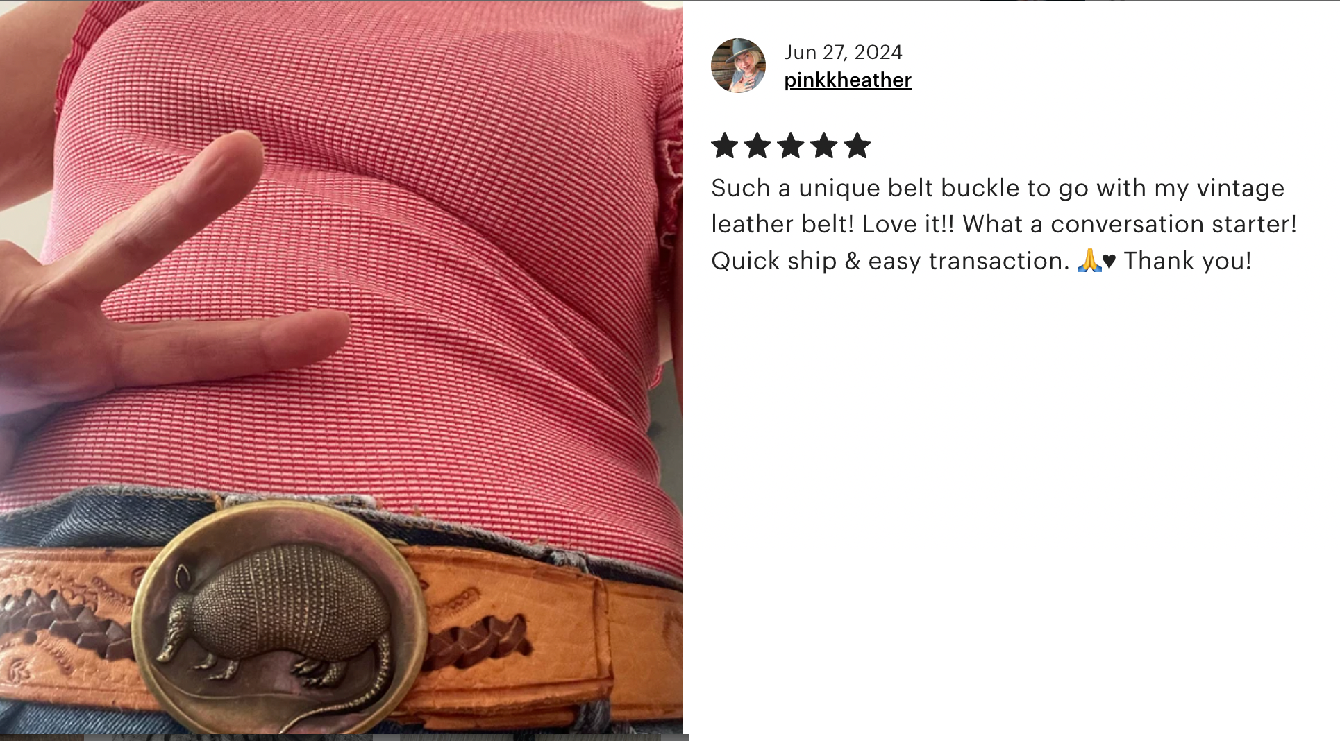 Armadillo Belt Buckle