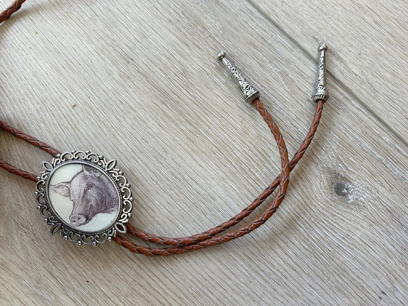 Pig Bolo Tie