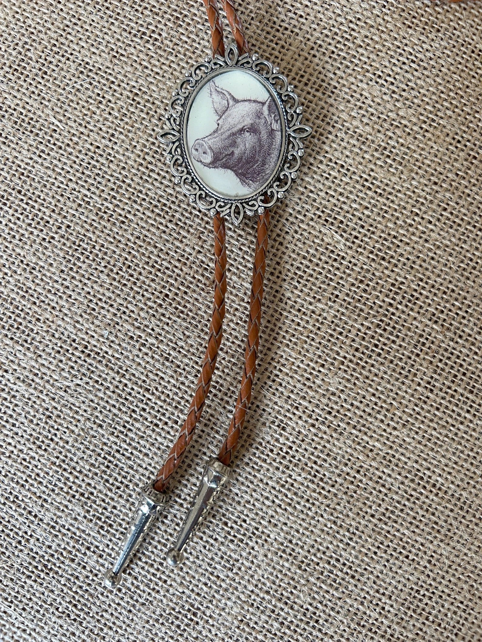 Pig Bolo Tie