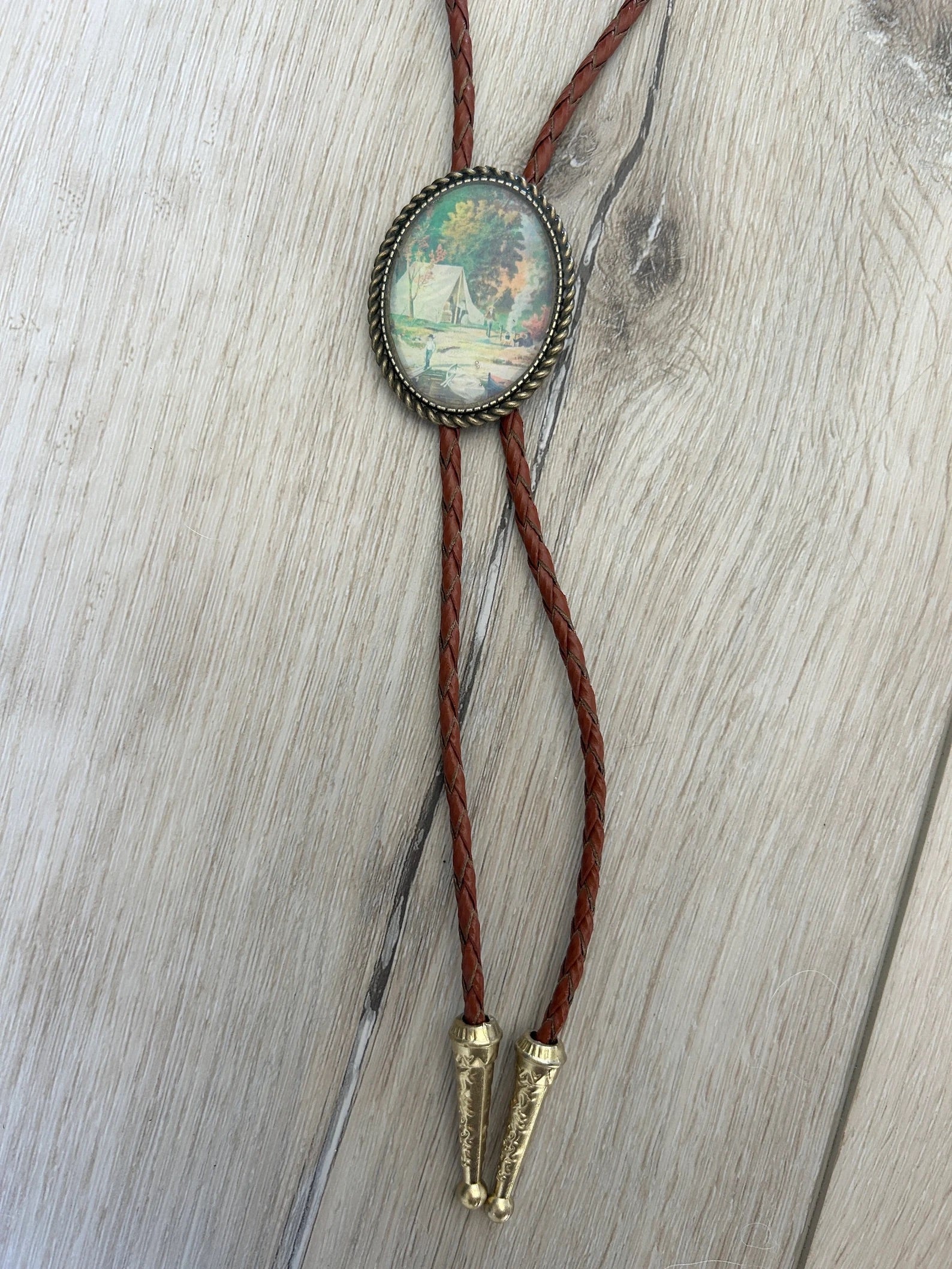 Camping Tent Bolo Tie