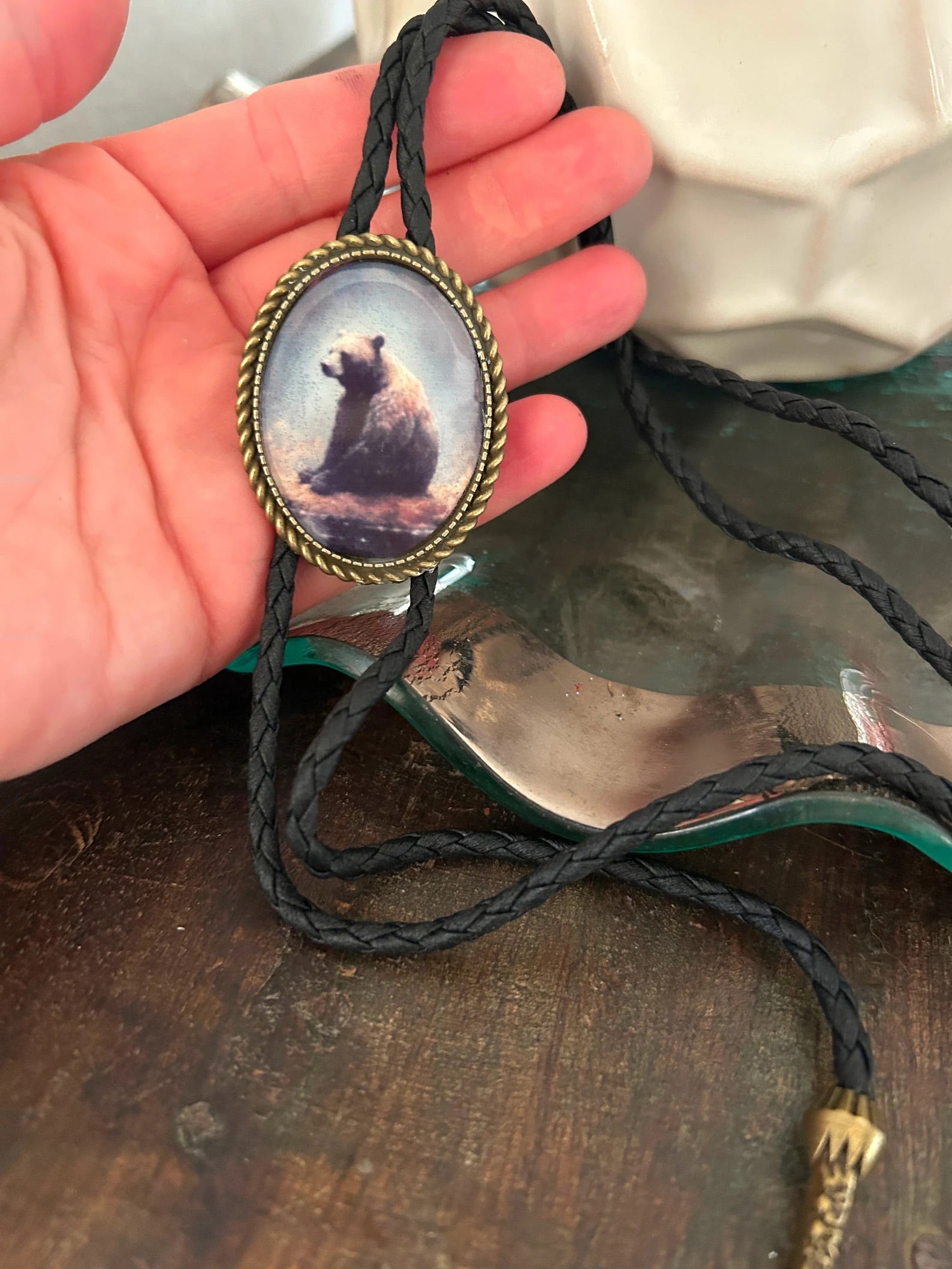 Vintage Bear Bolo Tie