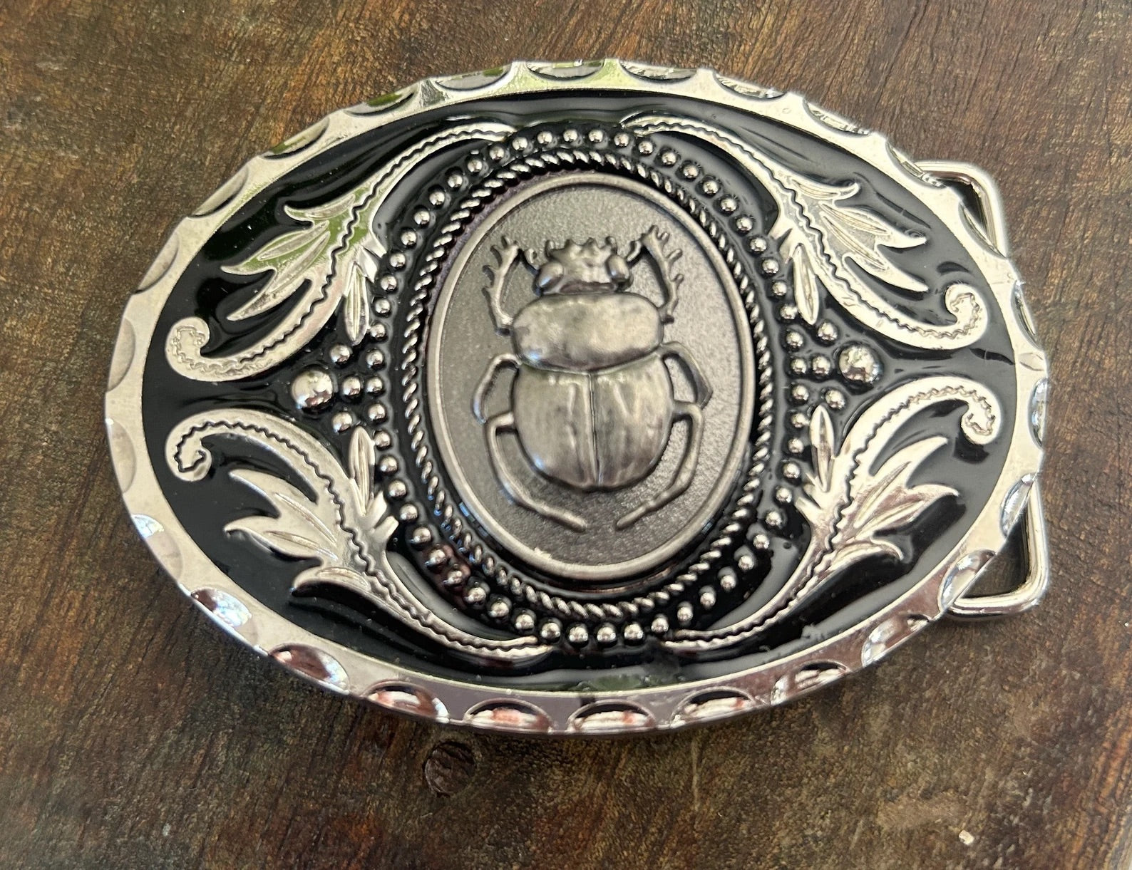 Inlaid Beetle Belt Buckle