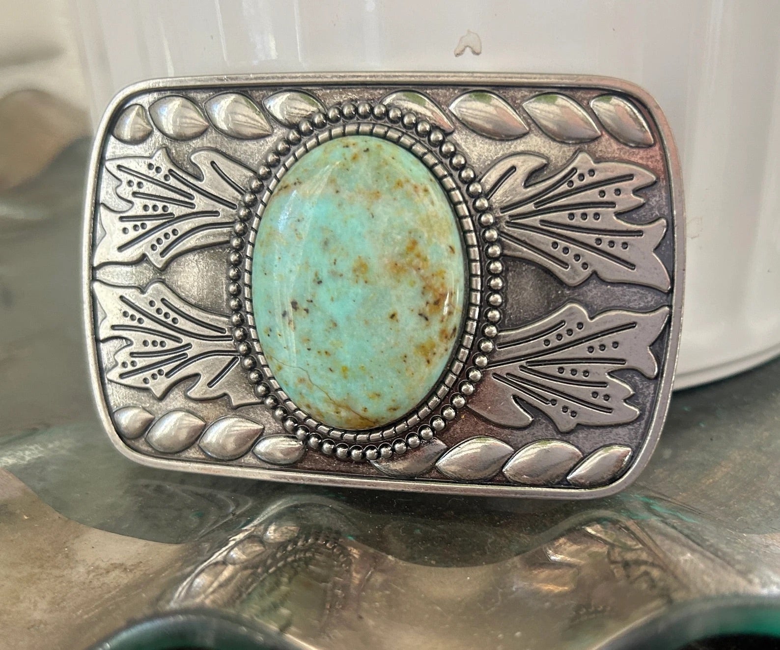 Stunning Turquoise Belt Buckle