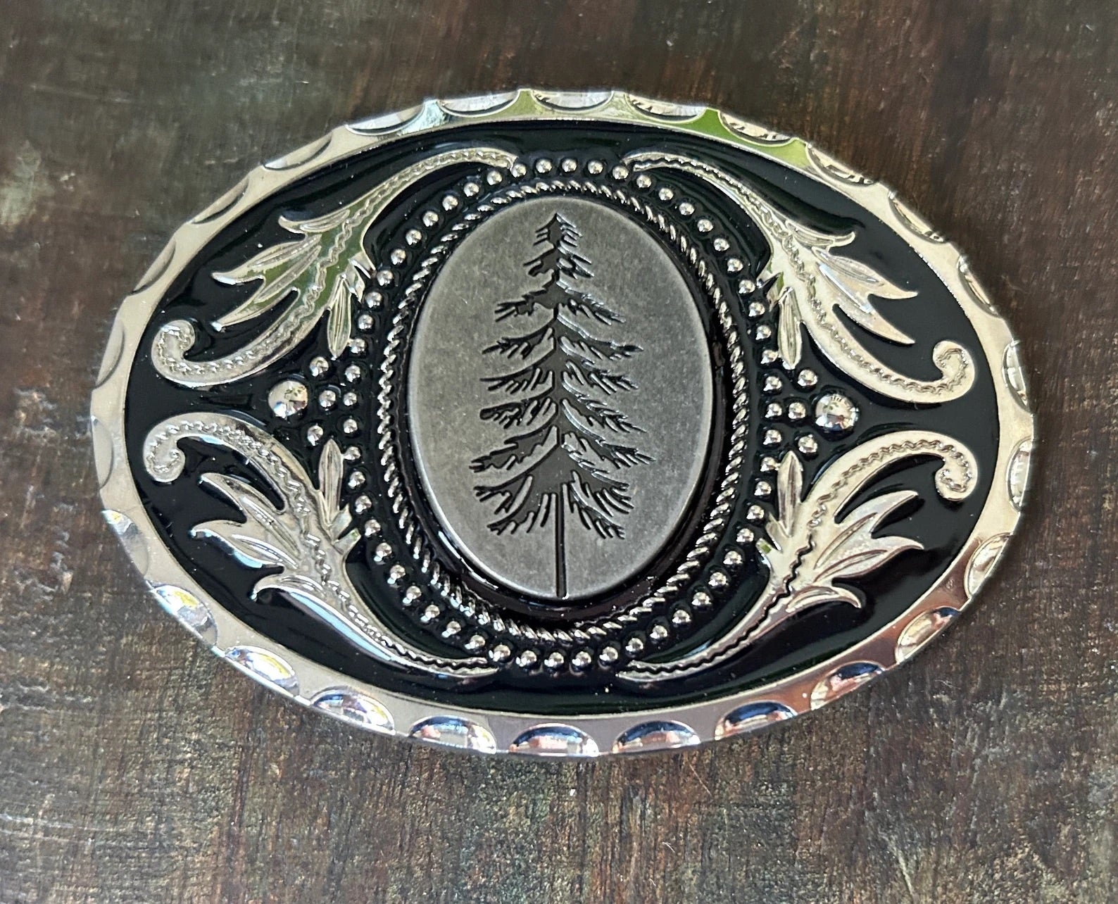 Pine Tree Bolo Tie & Belt Buckle Set