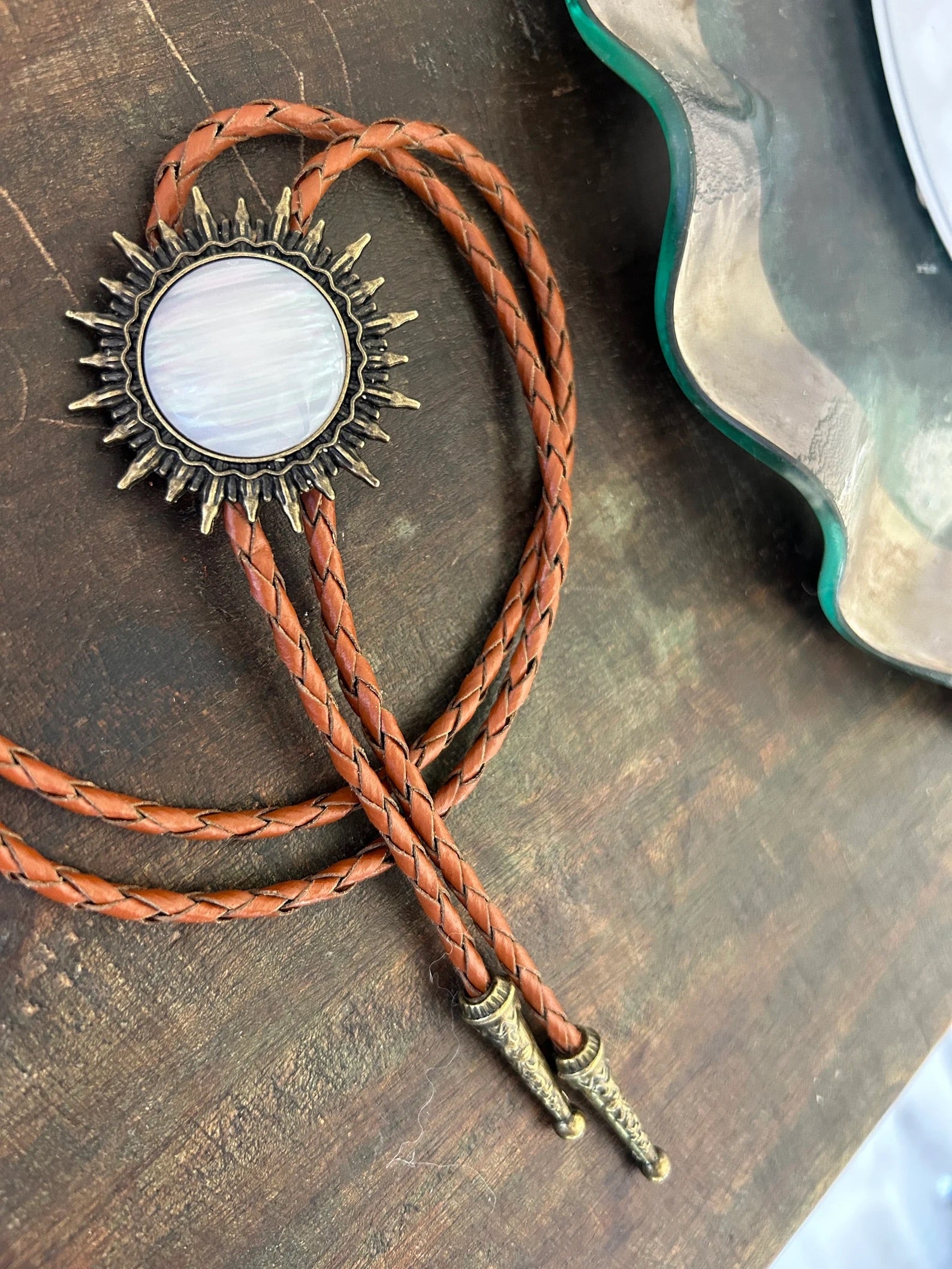 Pearl Sun Bolo Tie