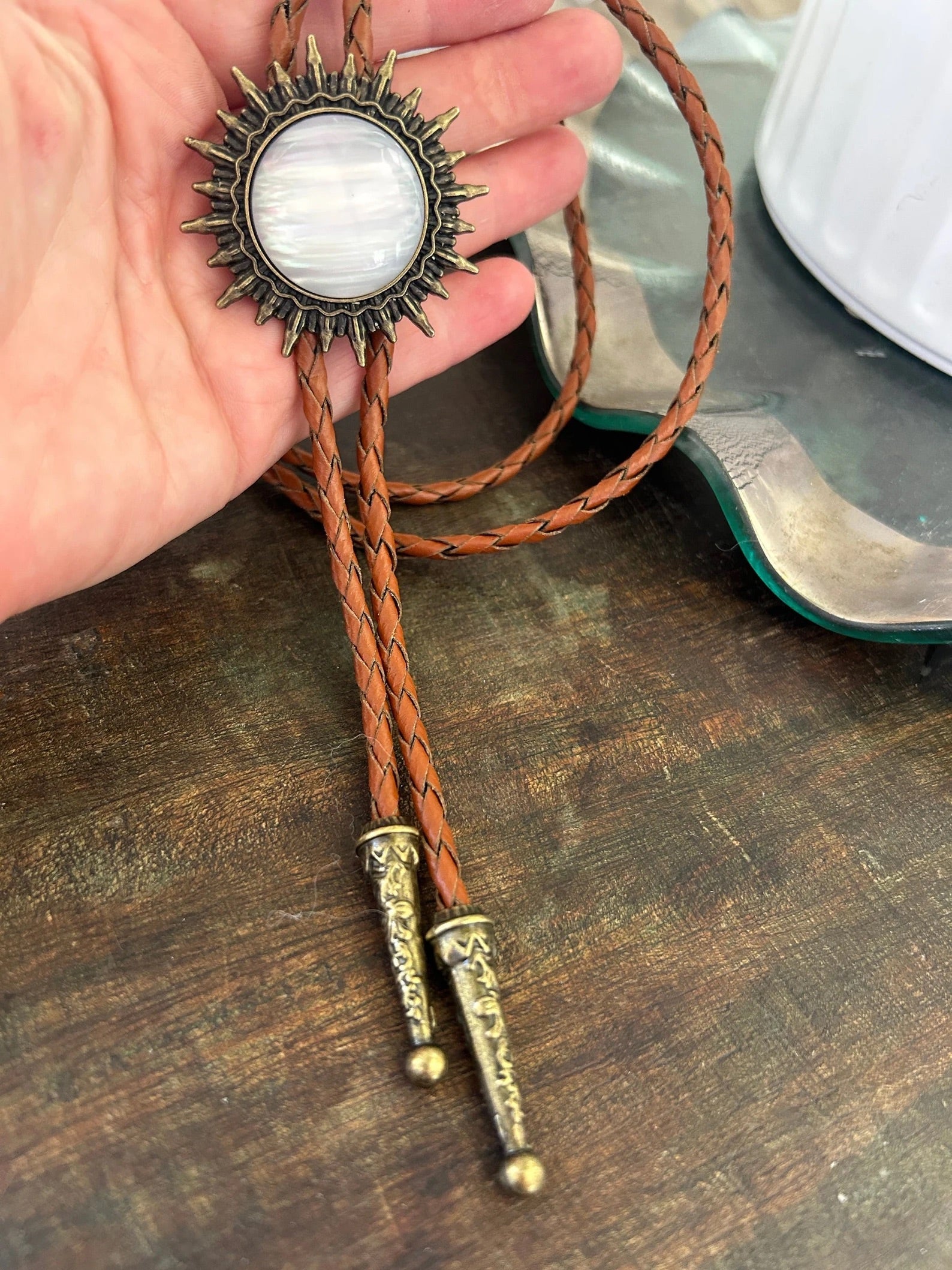 Pearl Sun Bolo Tie