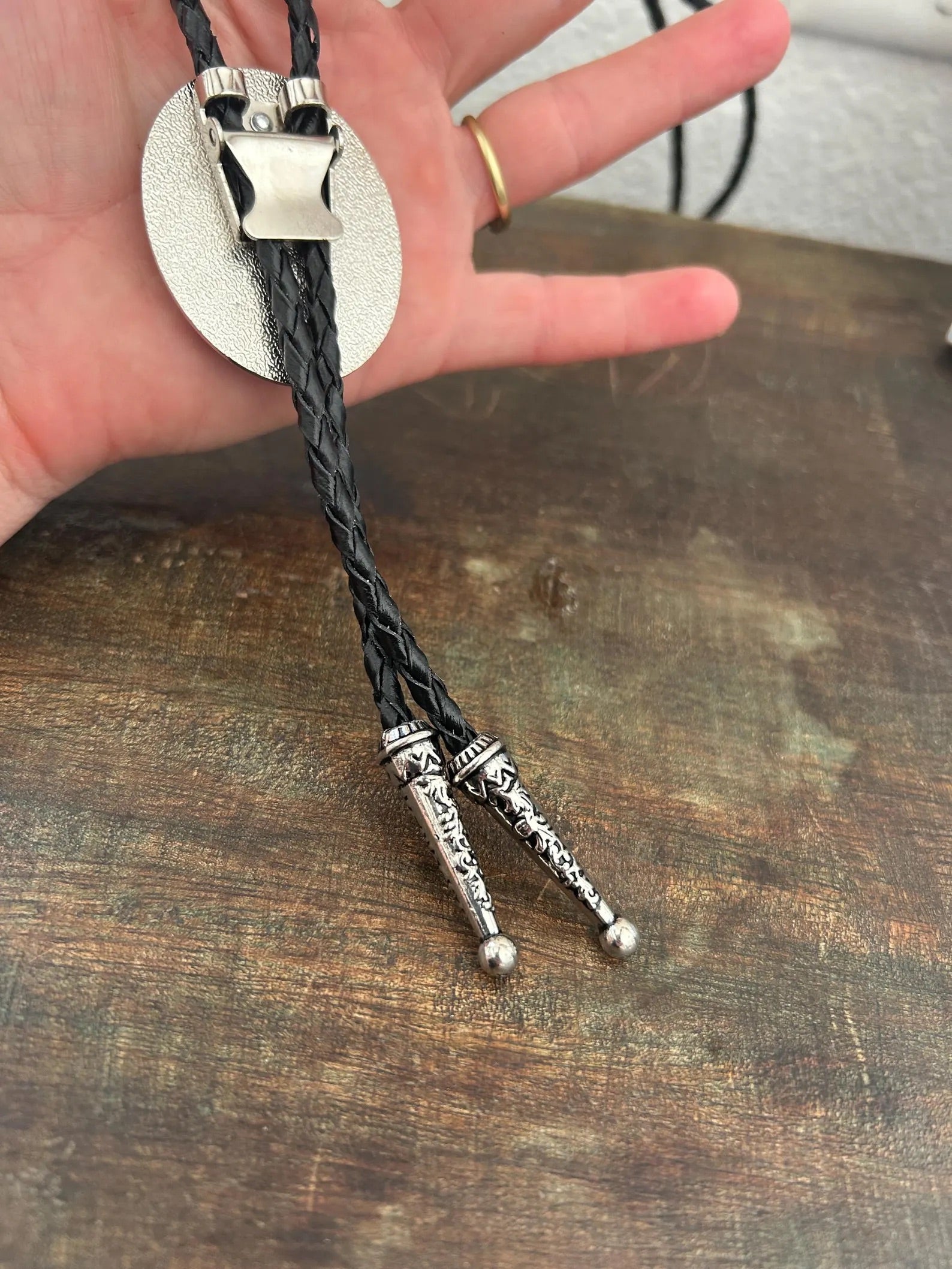 Red Stone Bolo Tie