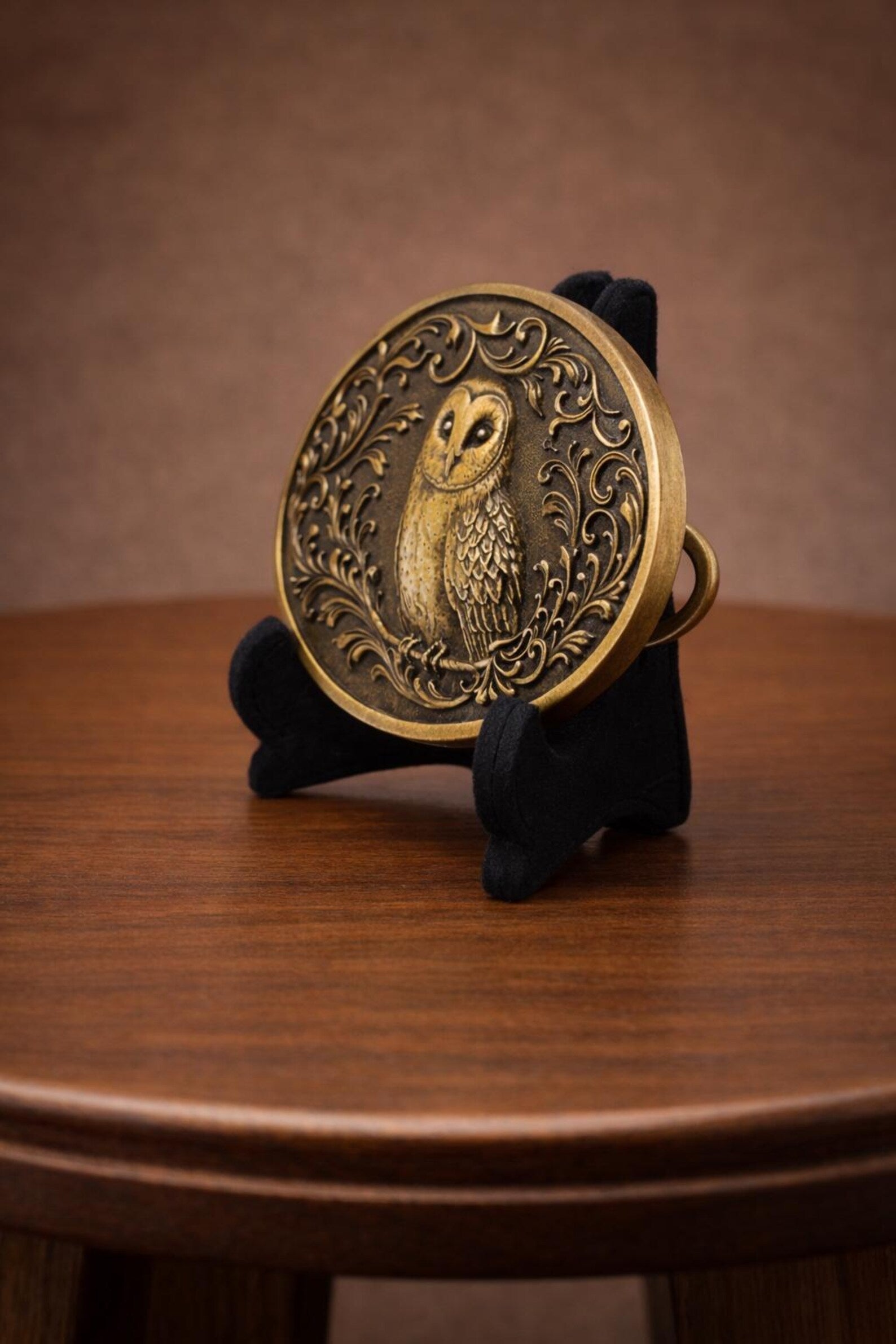 Bronze Owl Belt Buckle