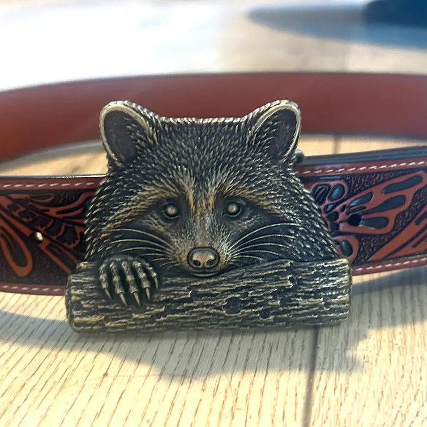 Wild Raccoon Belt Buckle