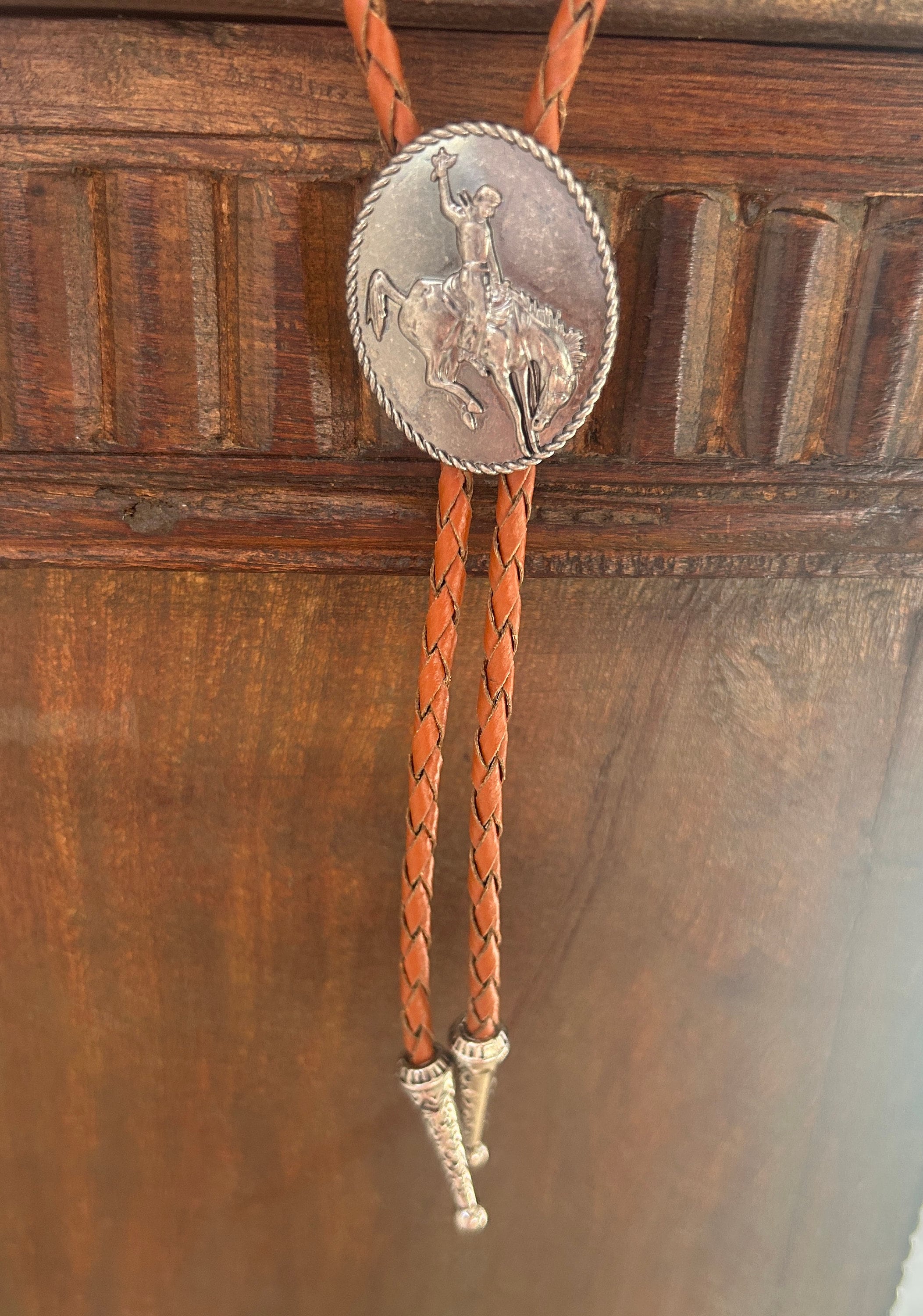 Silver Cowboy Bolo Tie
