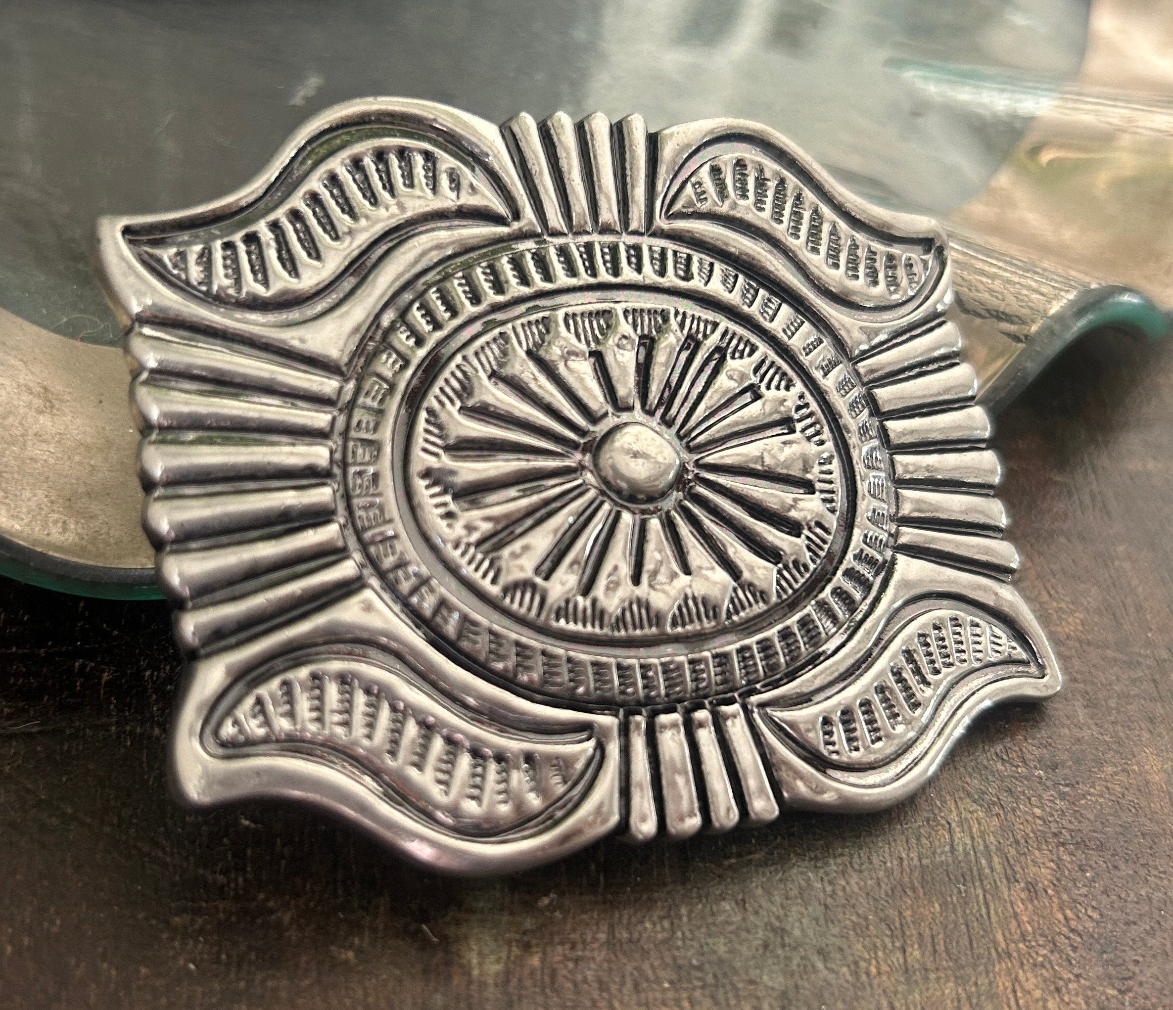 Western Silver Belt Buckle