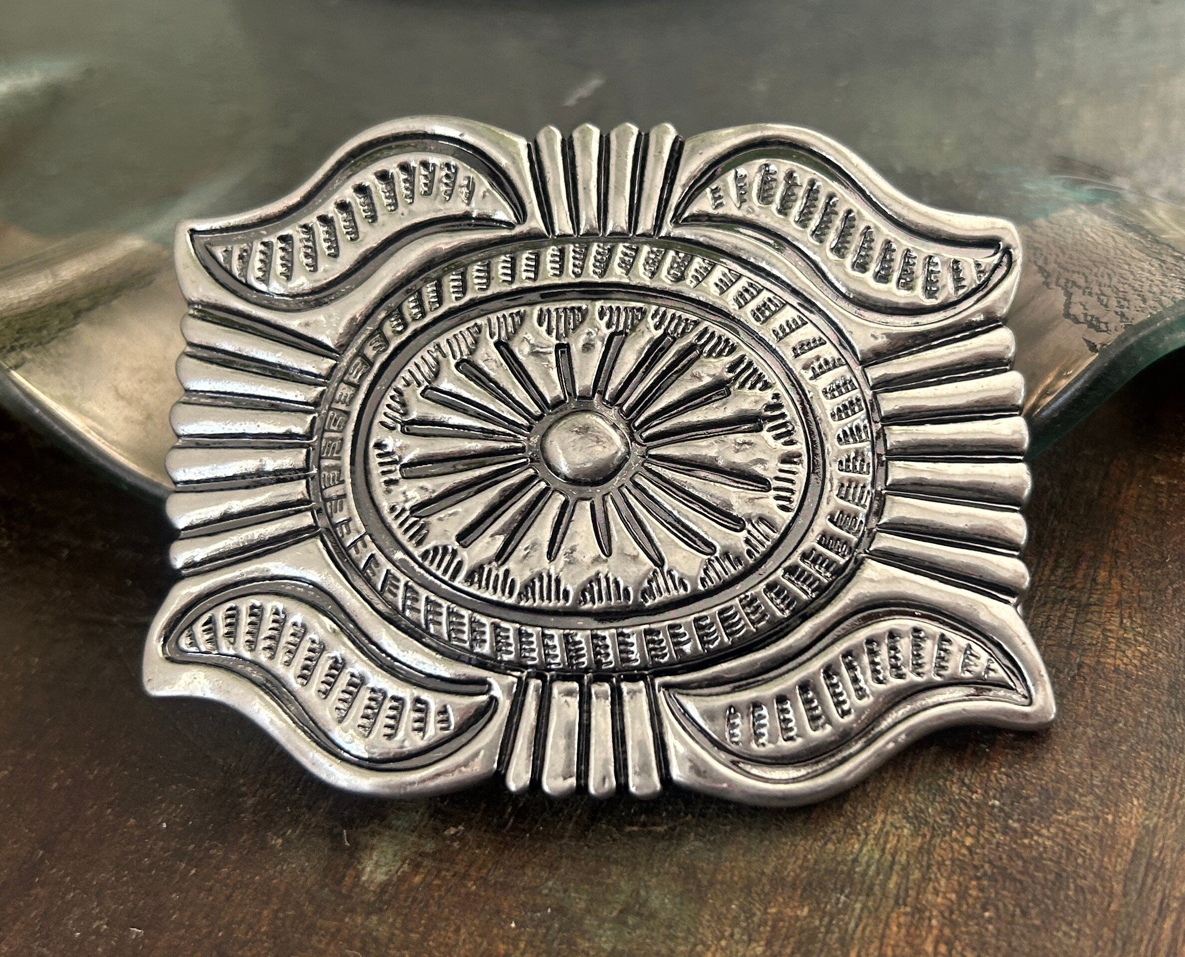 Western Silver Belt Buckle