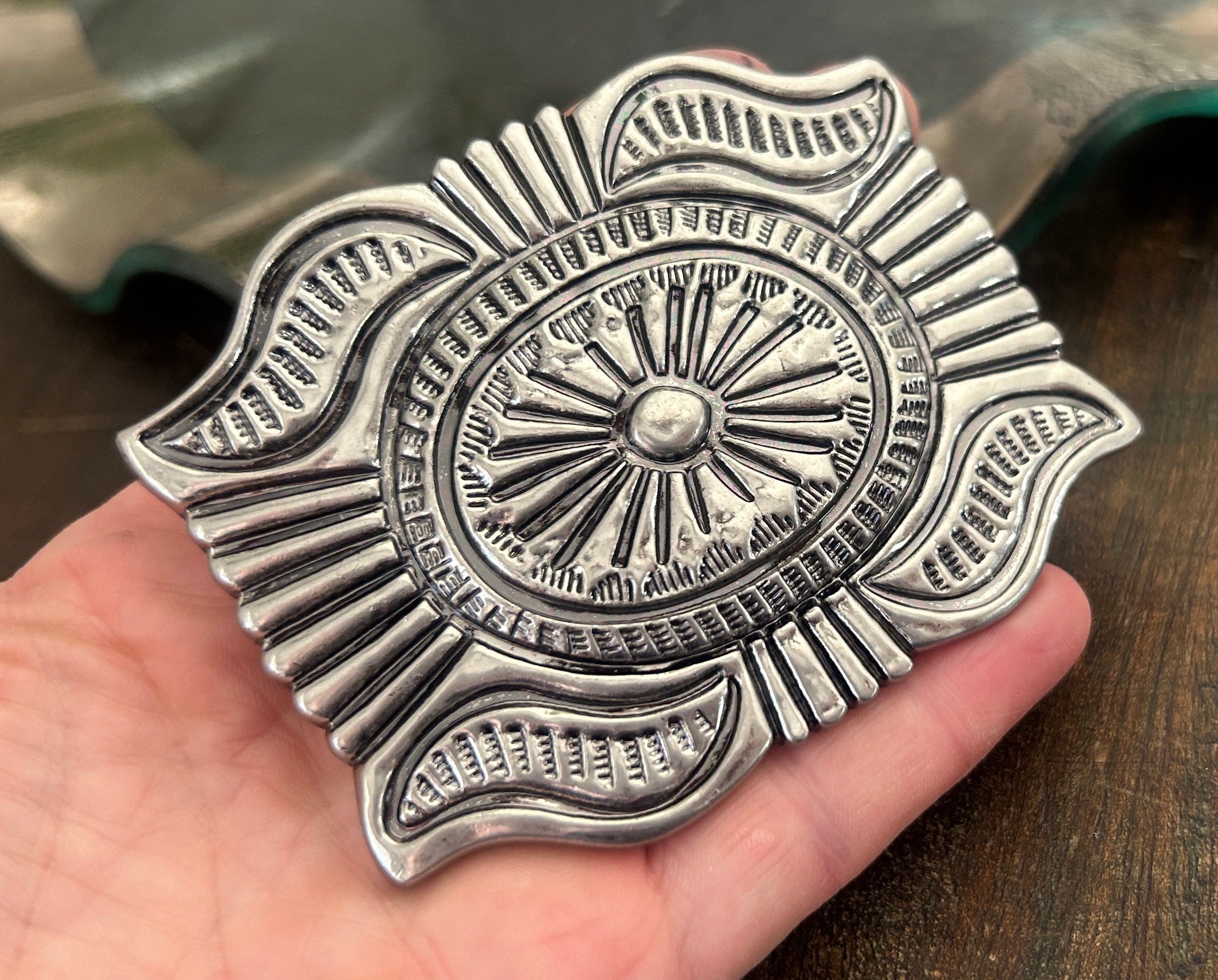 Western Silver Belt Buckle