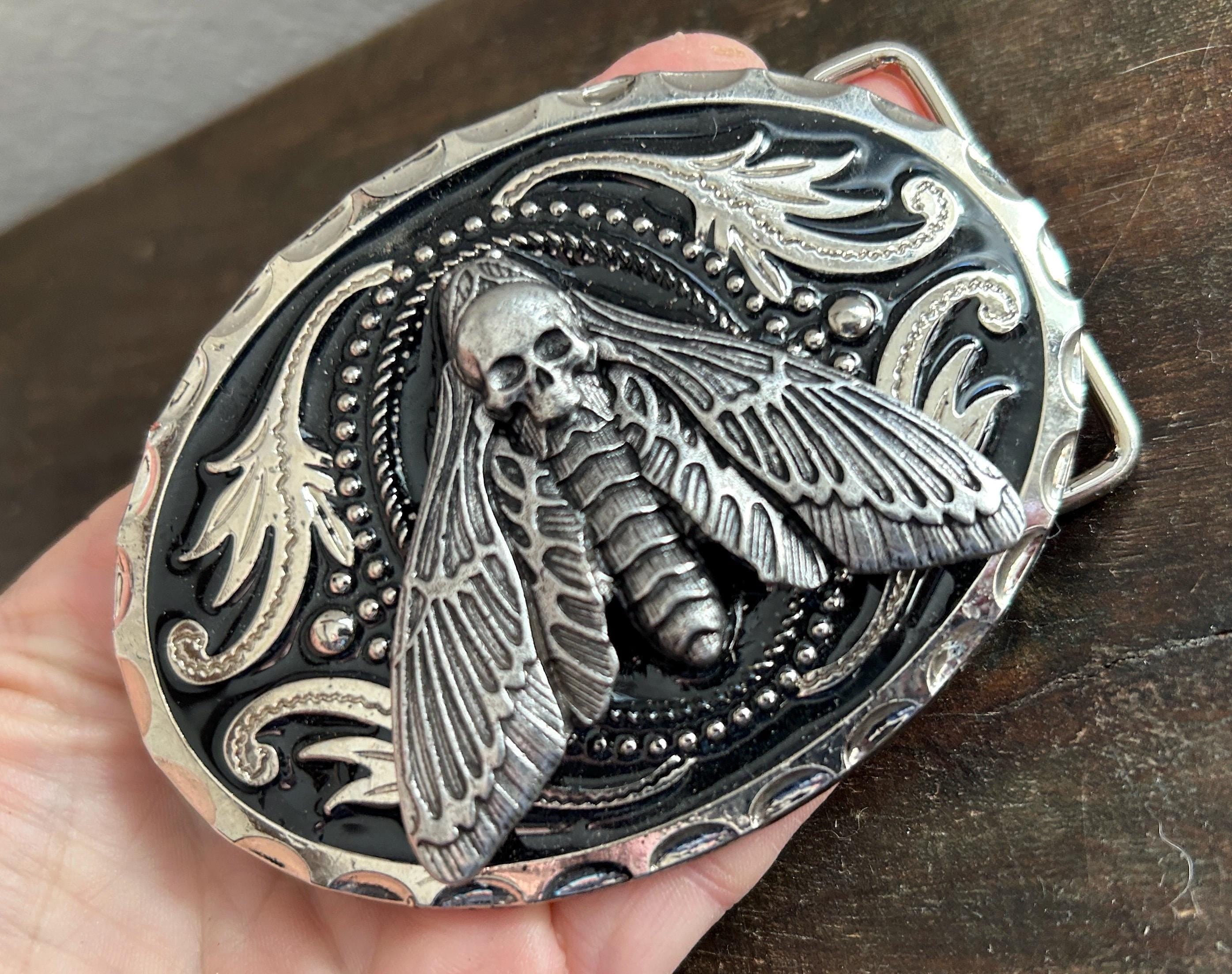 Western Moth Belt Buckle