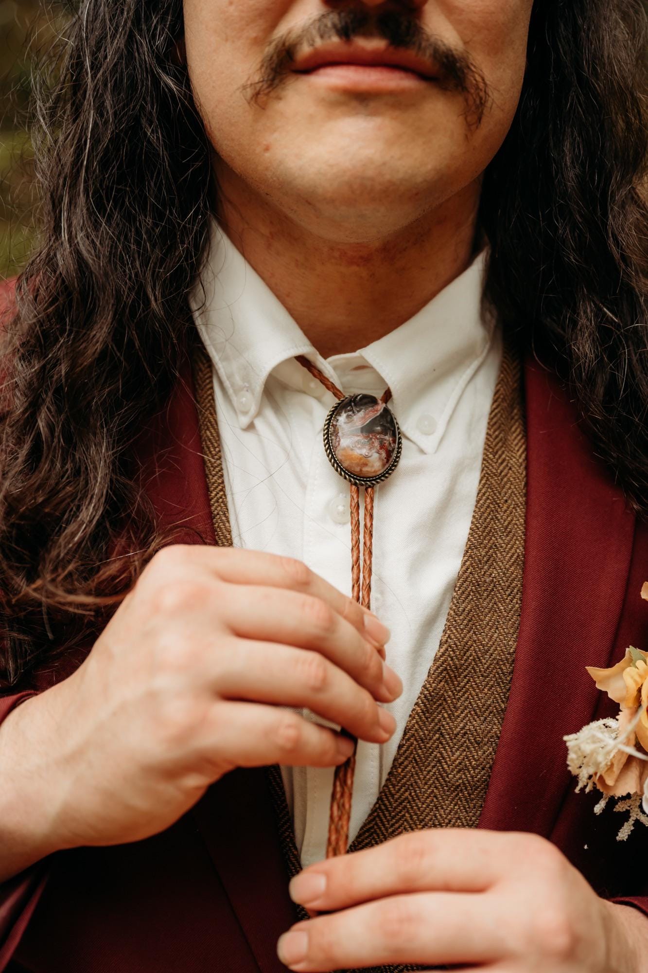 Crazy Lace Jasper Bolo Tie