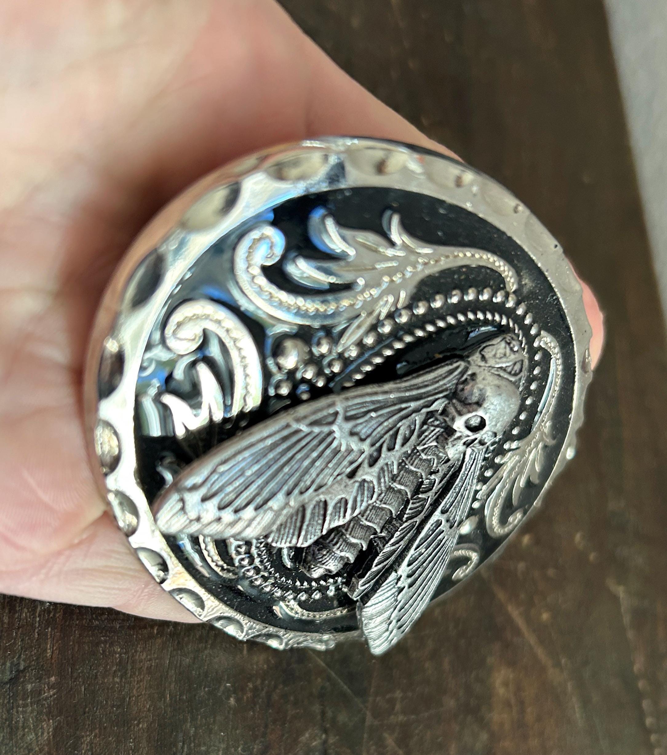 Western Moth Belt Buckle