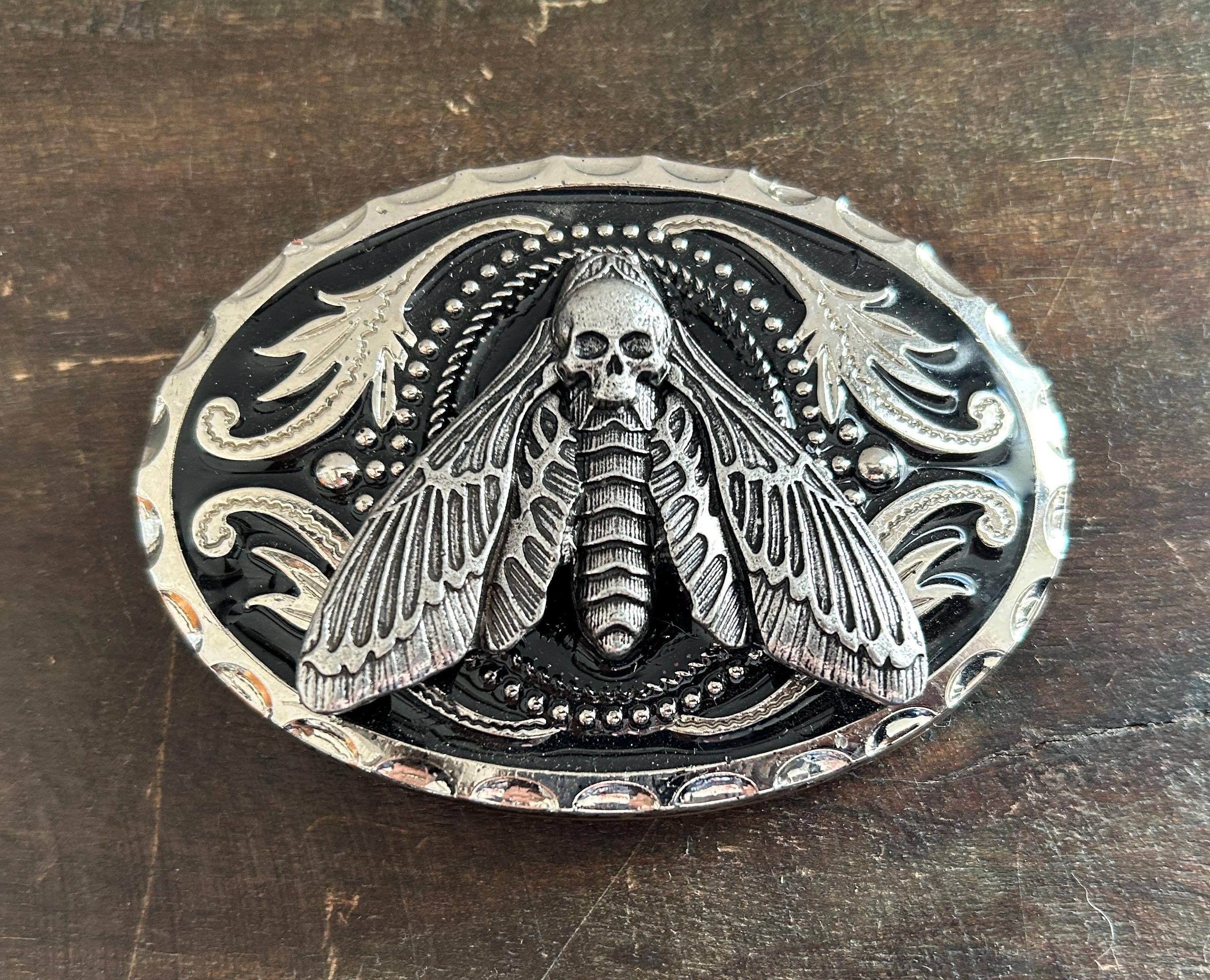 Western Moth Belt Buckle