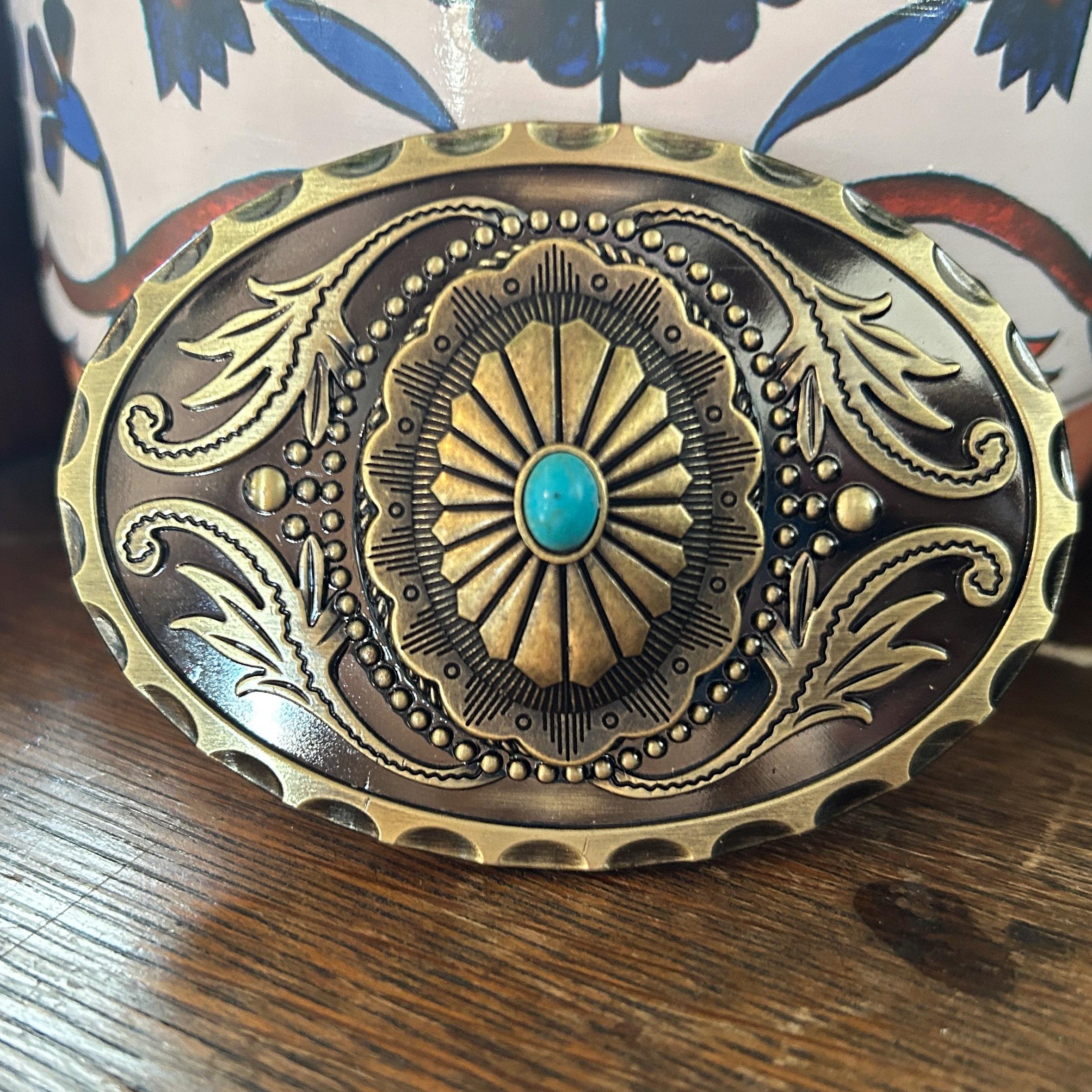 Turquoise Western Belt Buckle