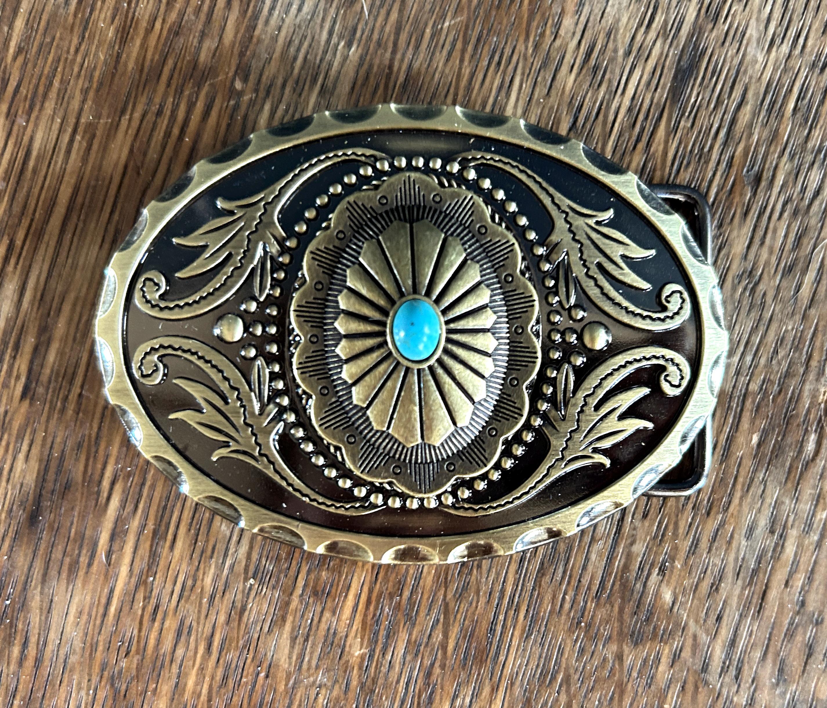 Turquoise Western Belt Buckle