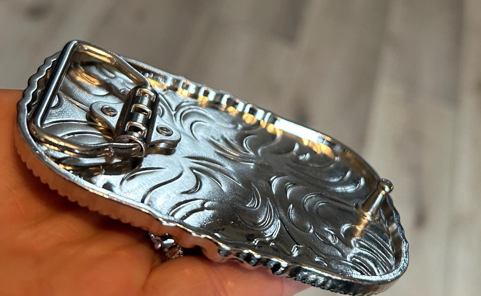Heart and Roses Belt Buckle
