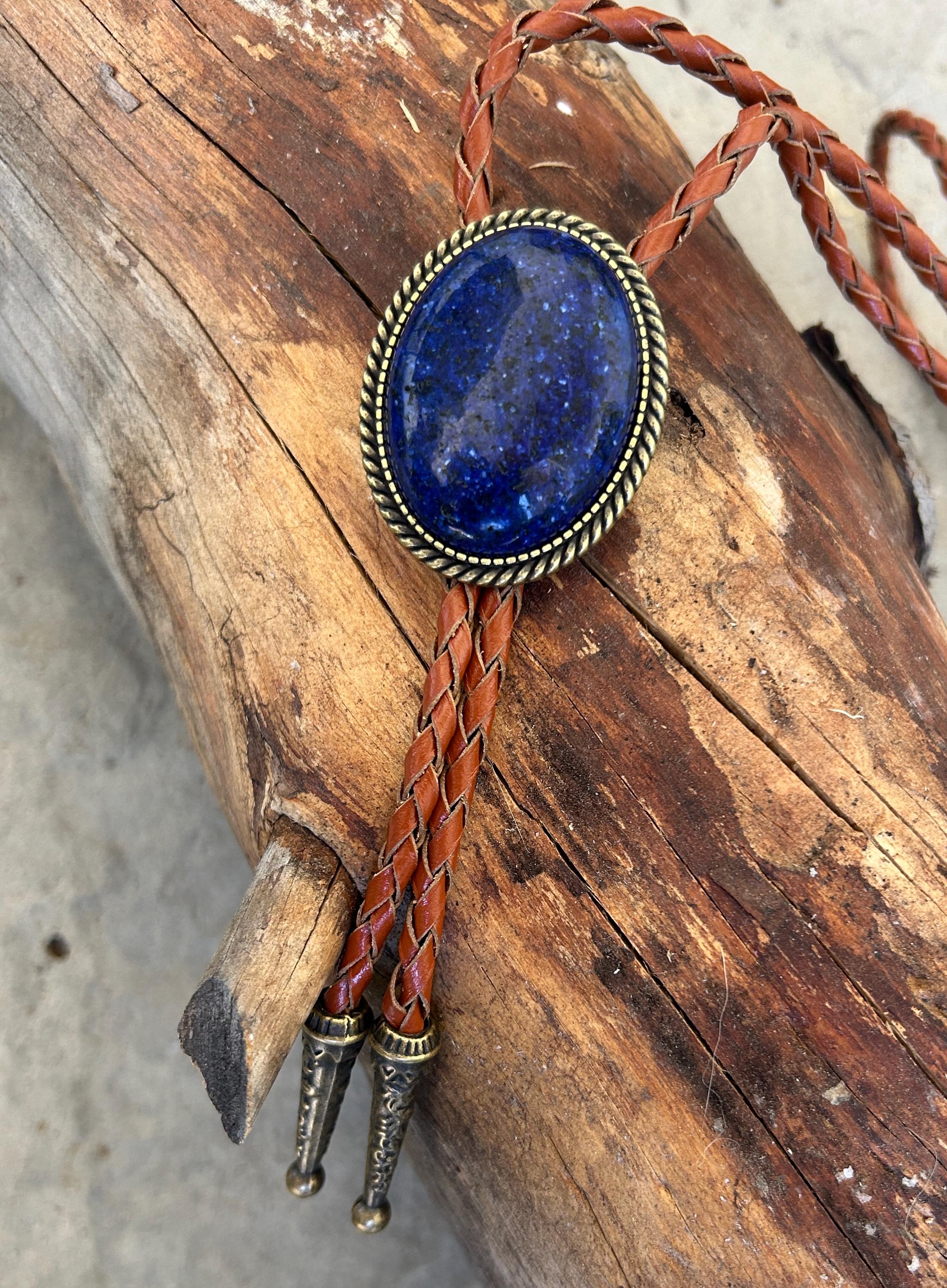 Blue Stone Bolo Tie