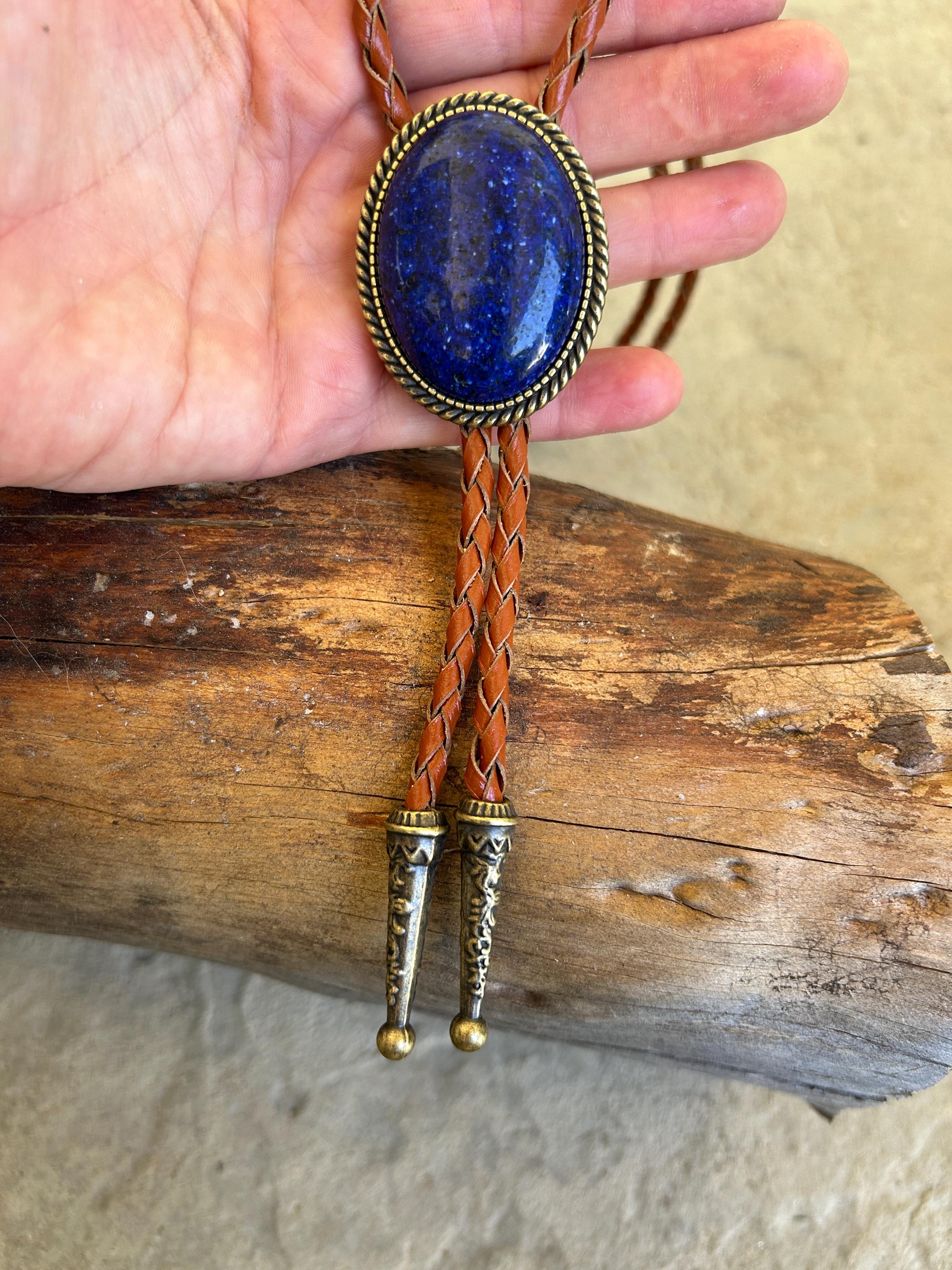 Blue Stone Bolo Tie