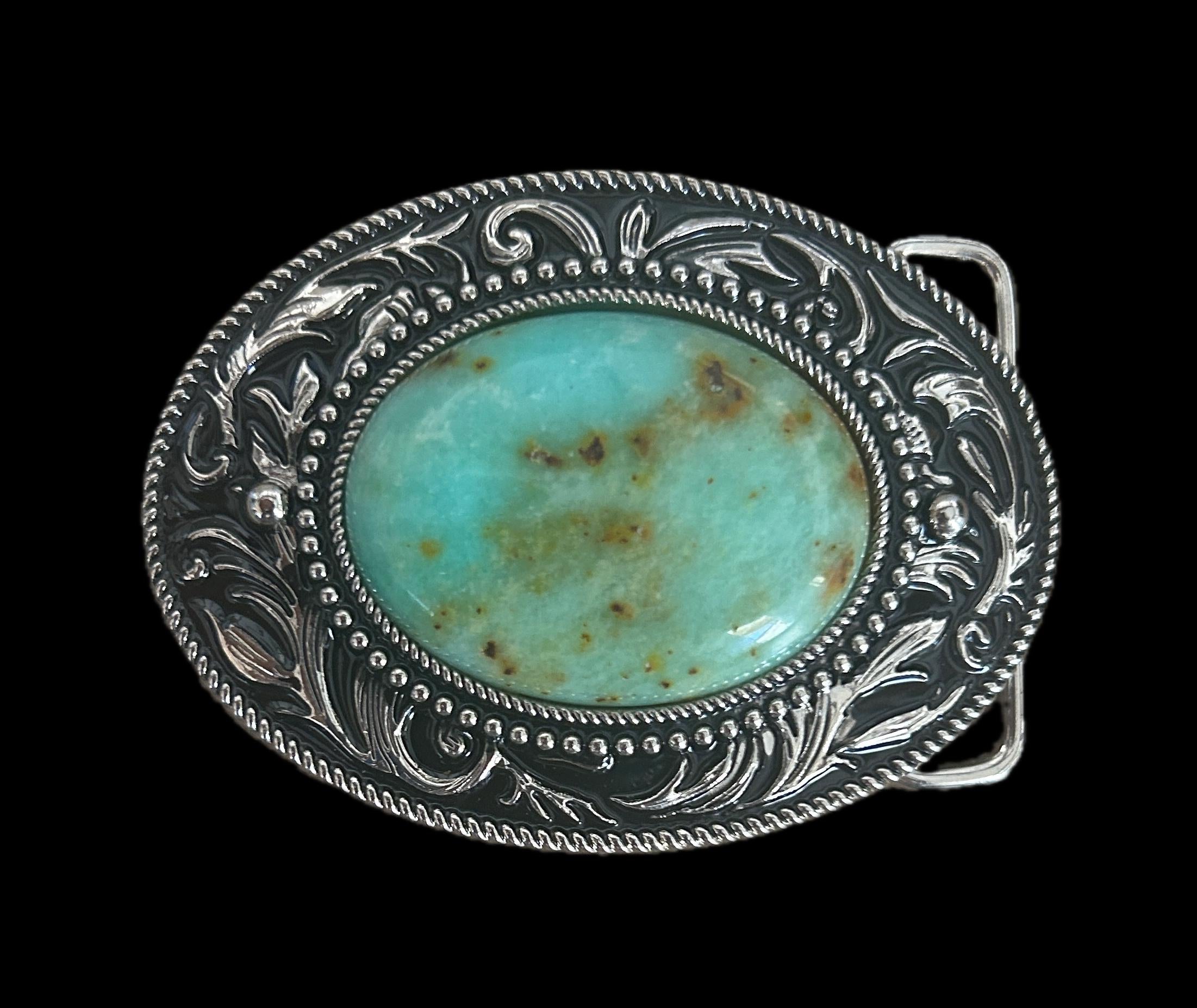 Turquoise Stone Belt Buckle