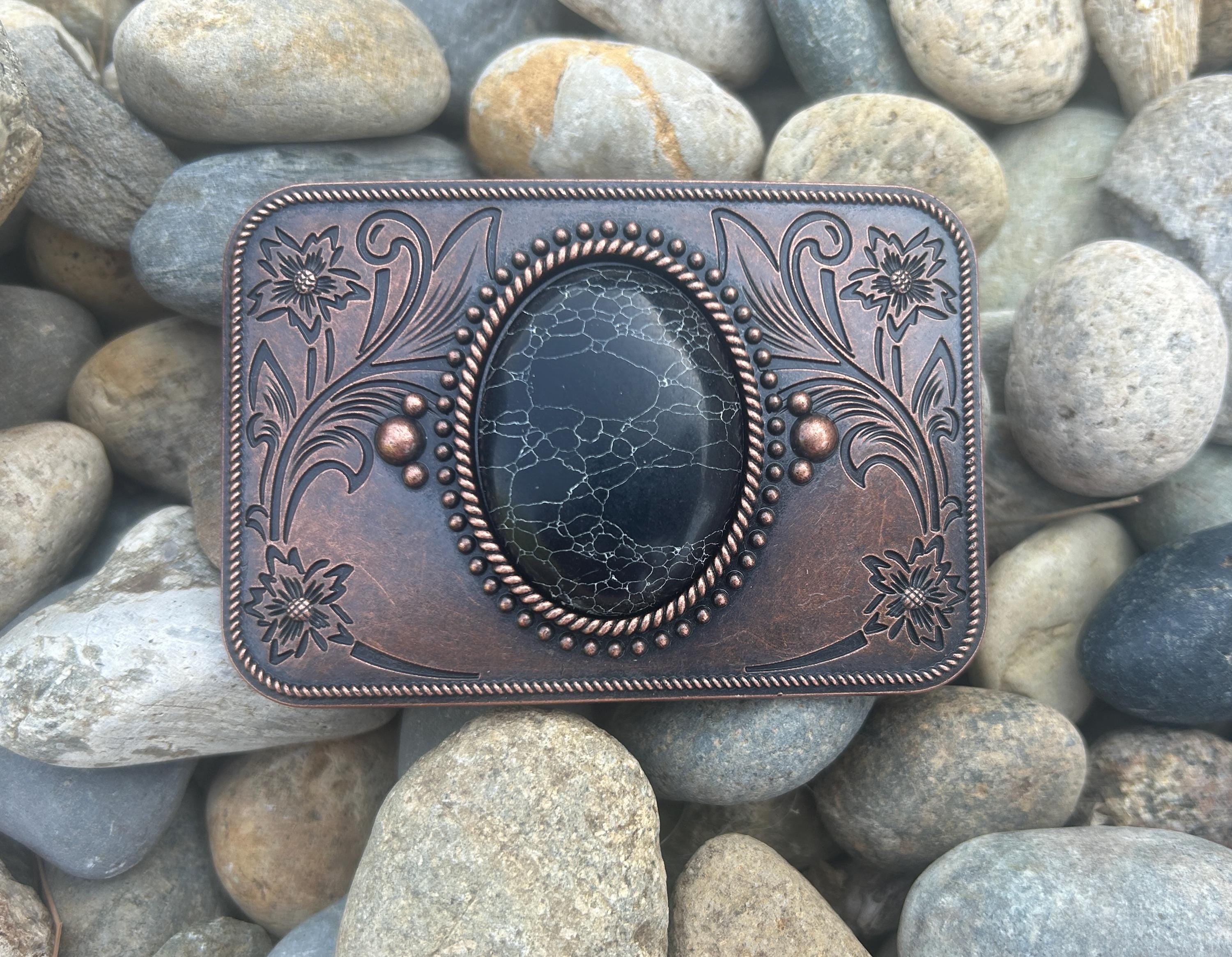 Antique Copper Western Belt Buckle