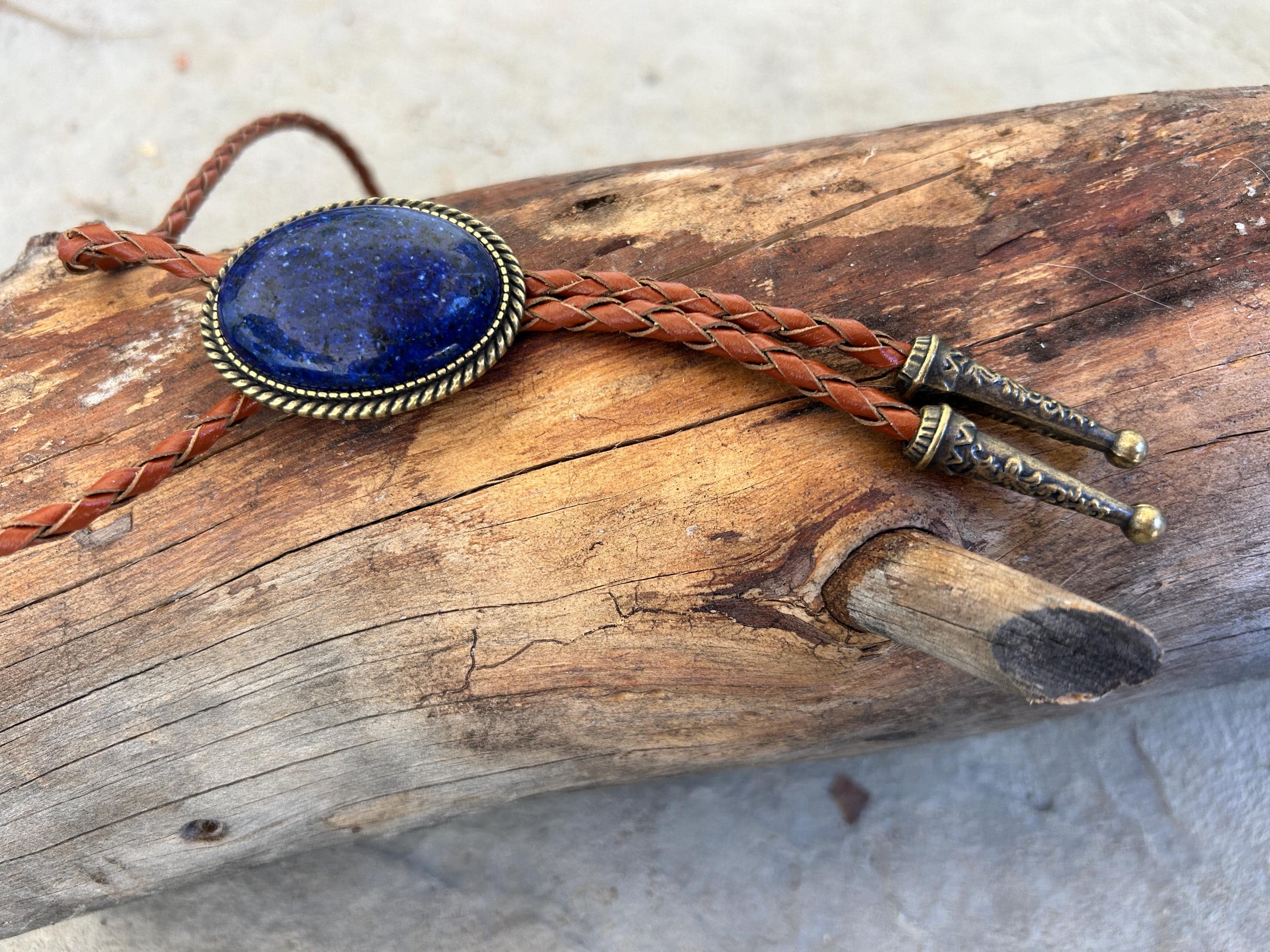 Blue Stone Bolo Tie