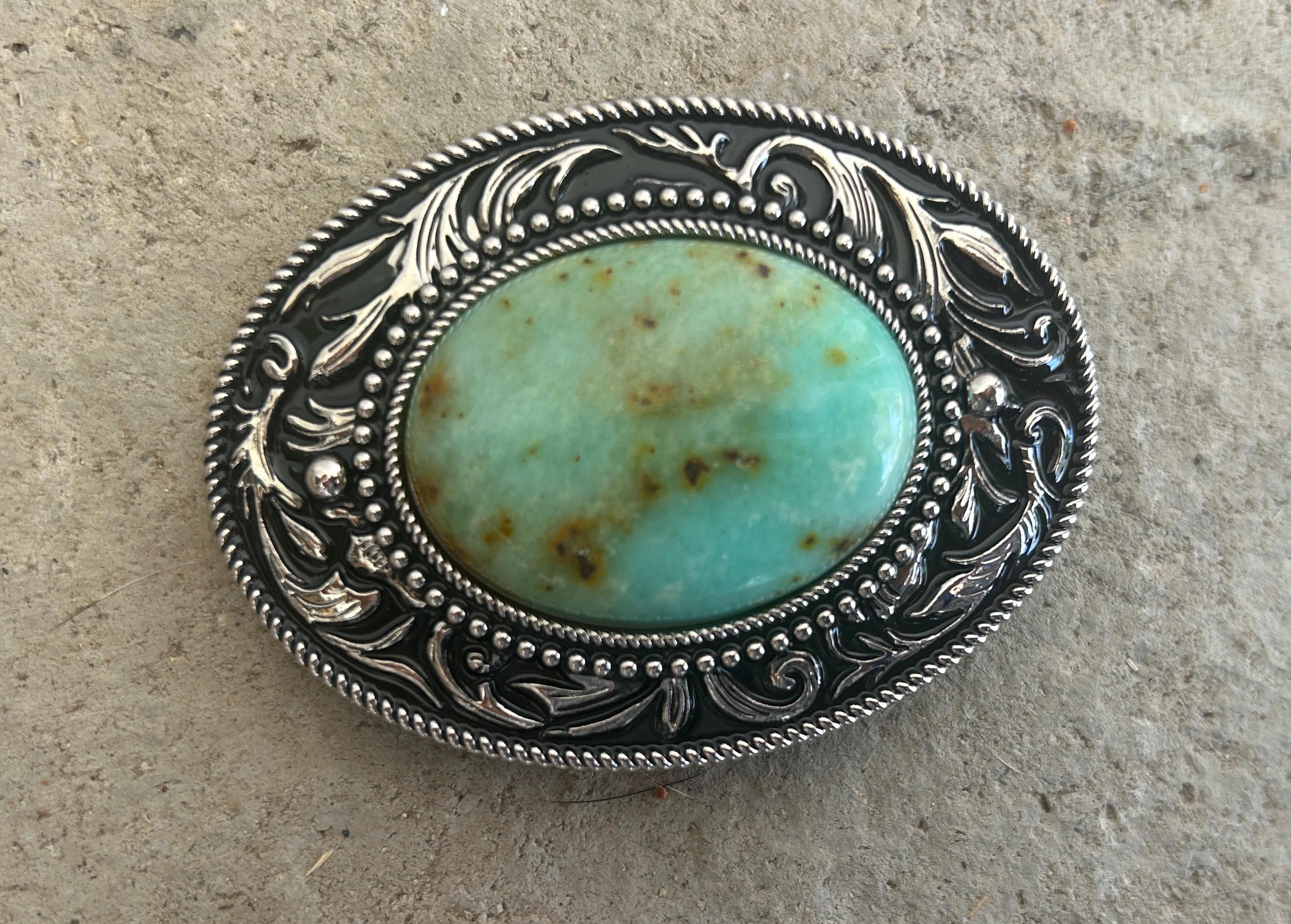 Turquoise Stone Belt Buckle