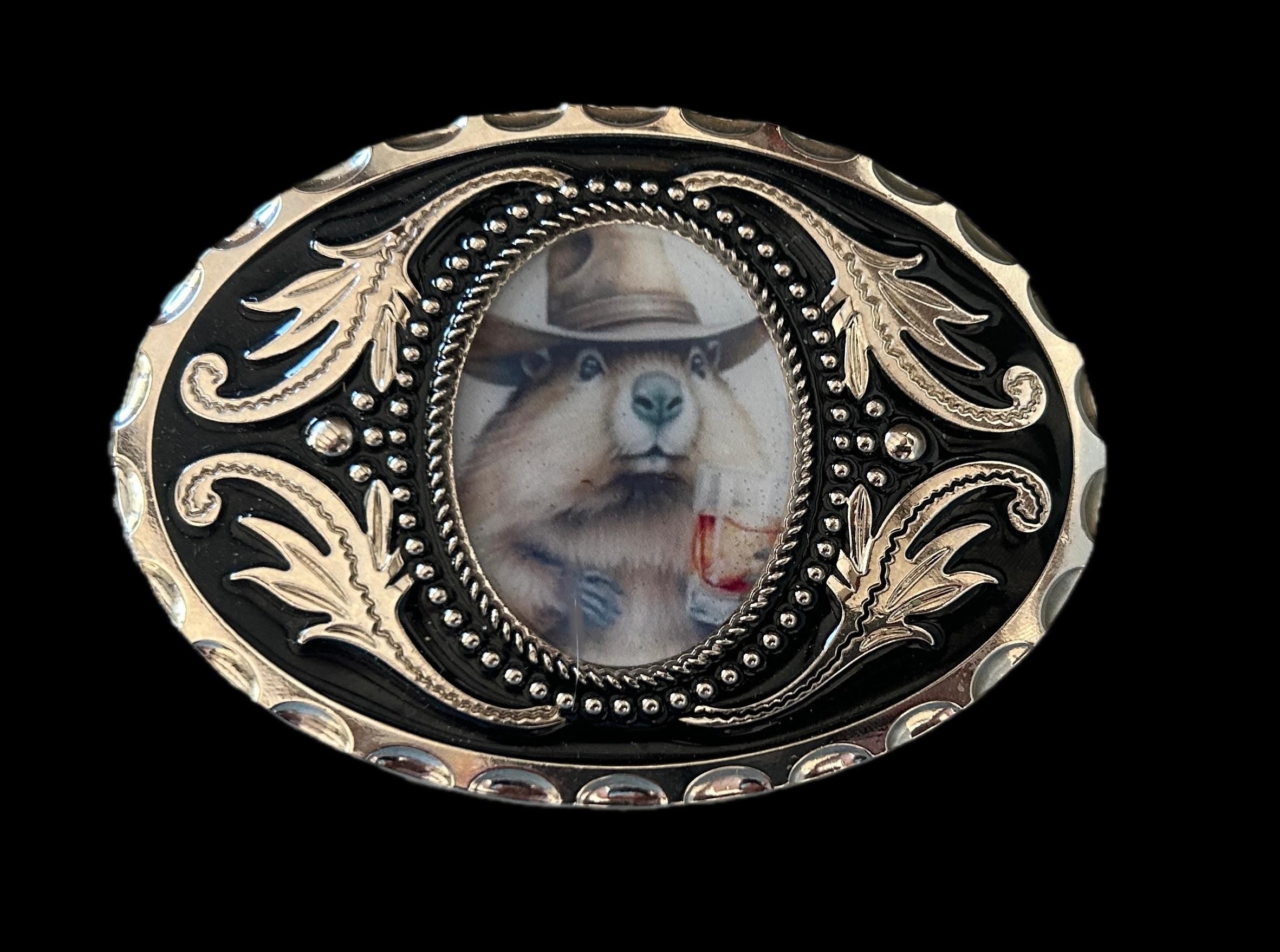 Bourbon Beaver Belt Buckle