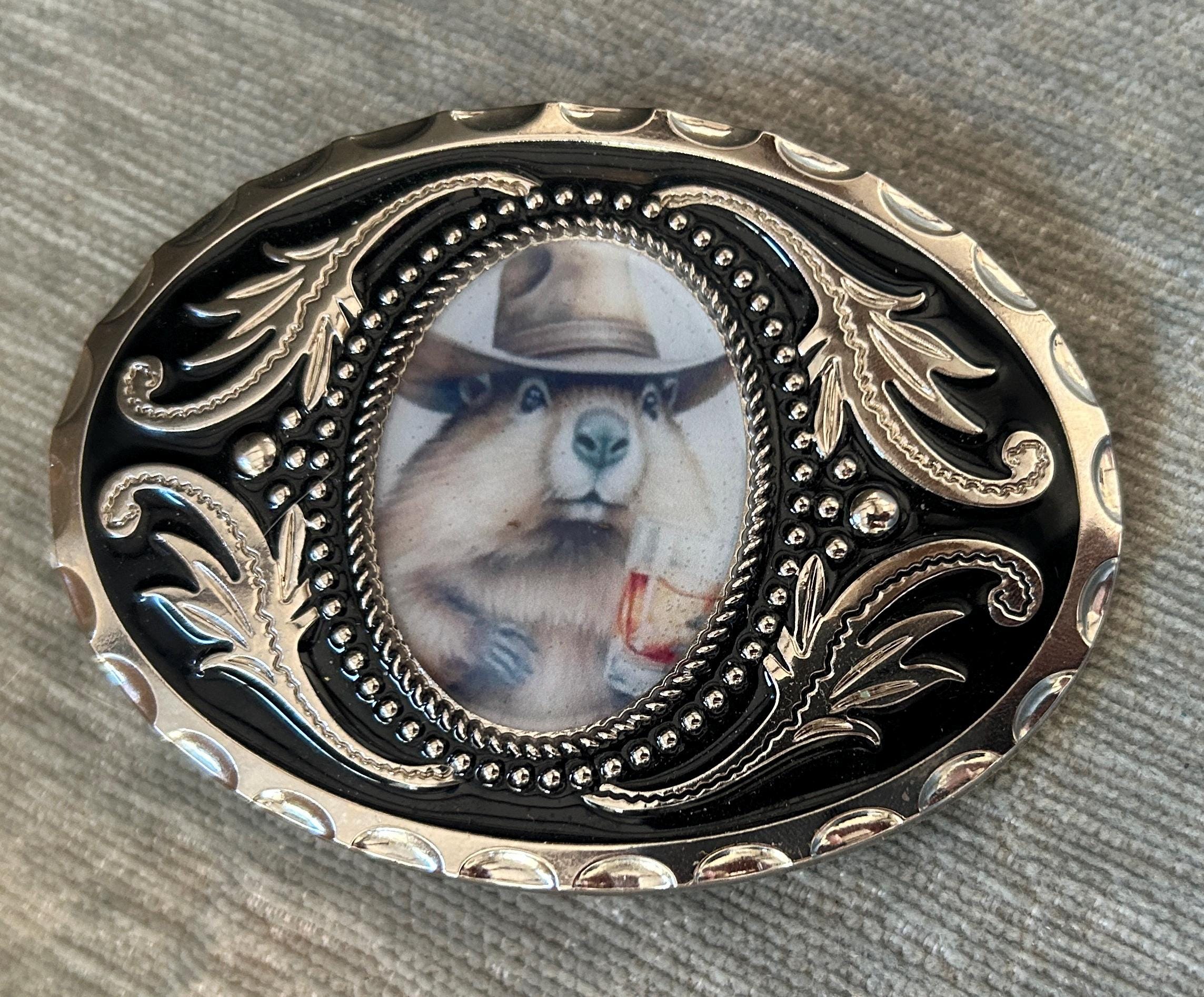 Bourbon Beaver Belt Buckle