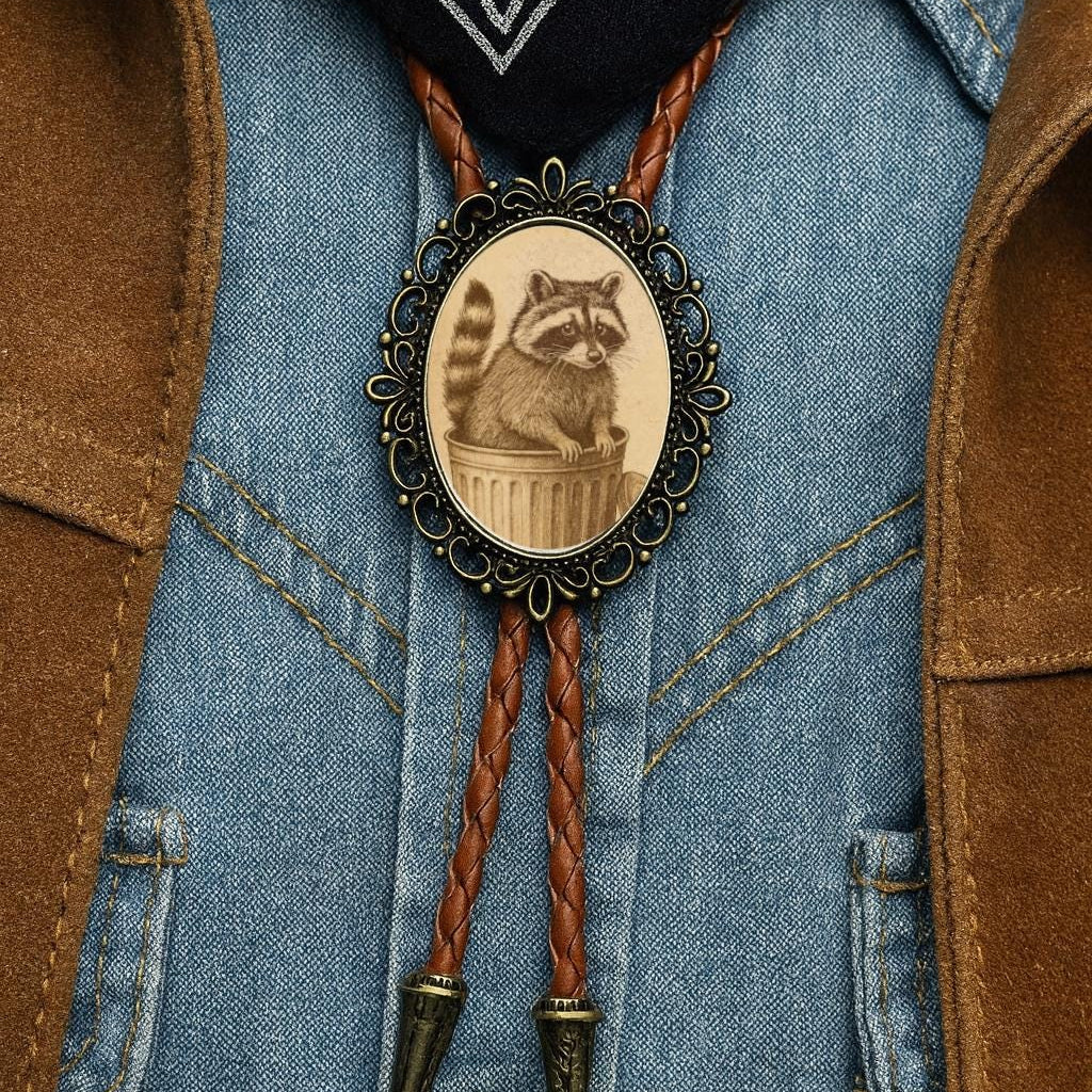 Trash Panda Bolo Tie