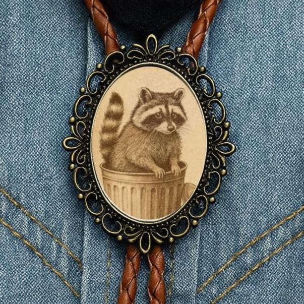 Trash Panda Bolo Tie