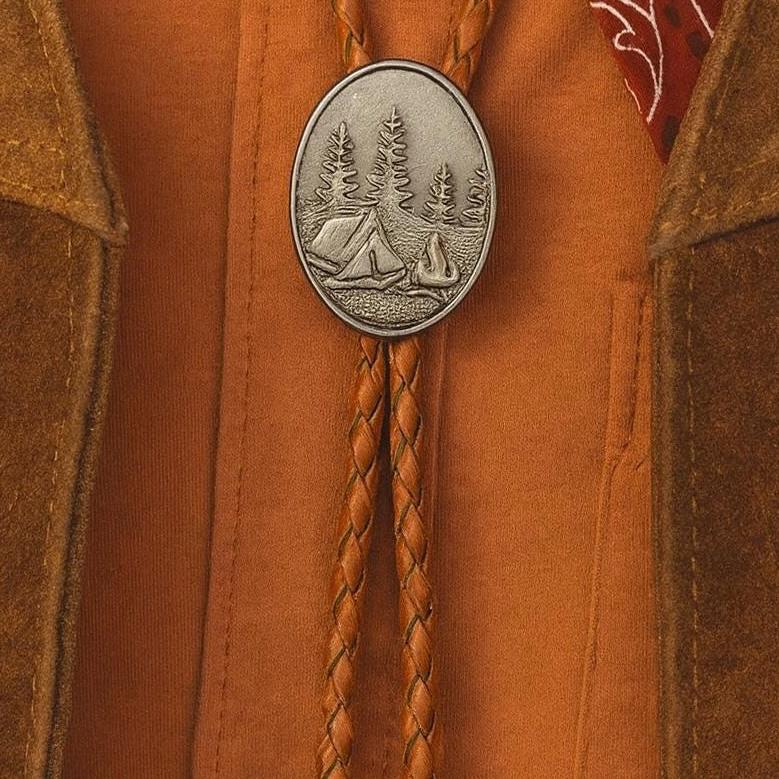 Camping Bolo Tie
