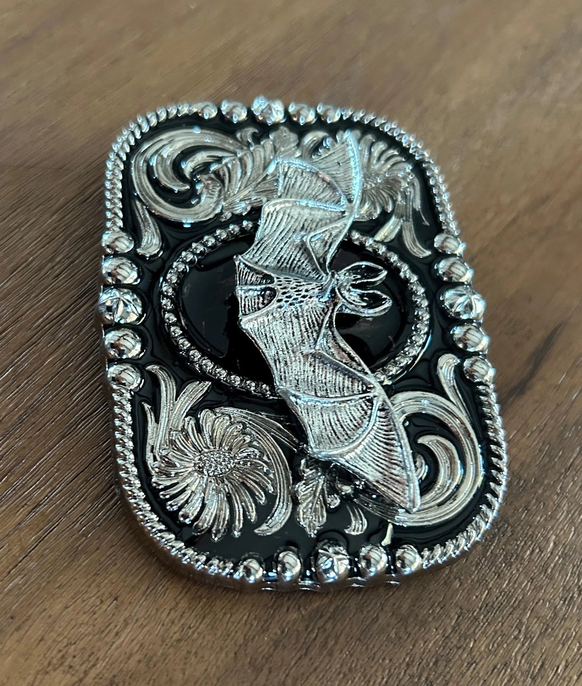 Western Bat Belt Buckle