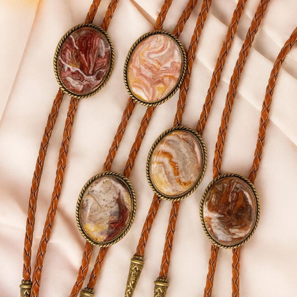 Crazy Lace Jasper Bolo Tie