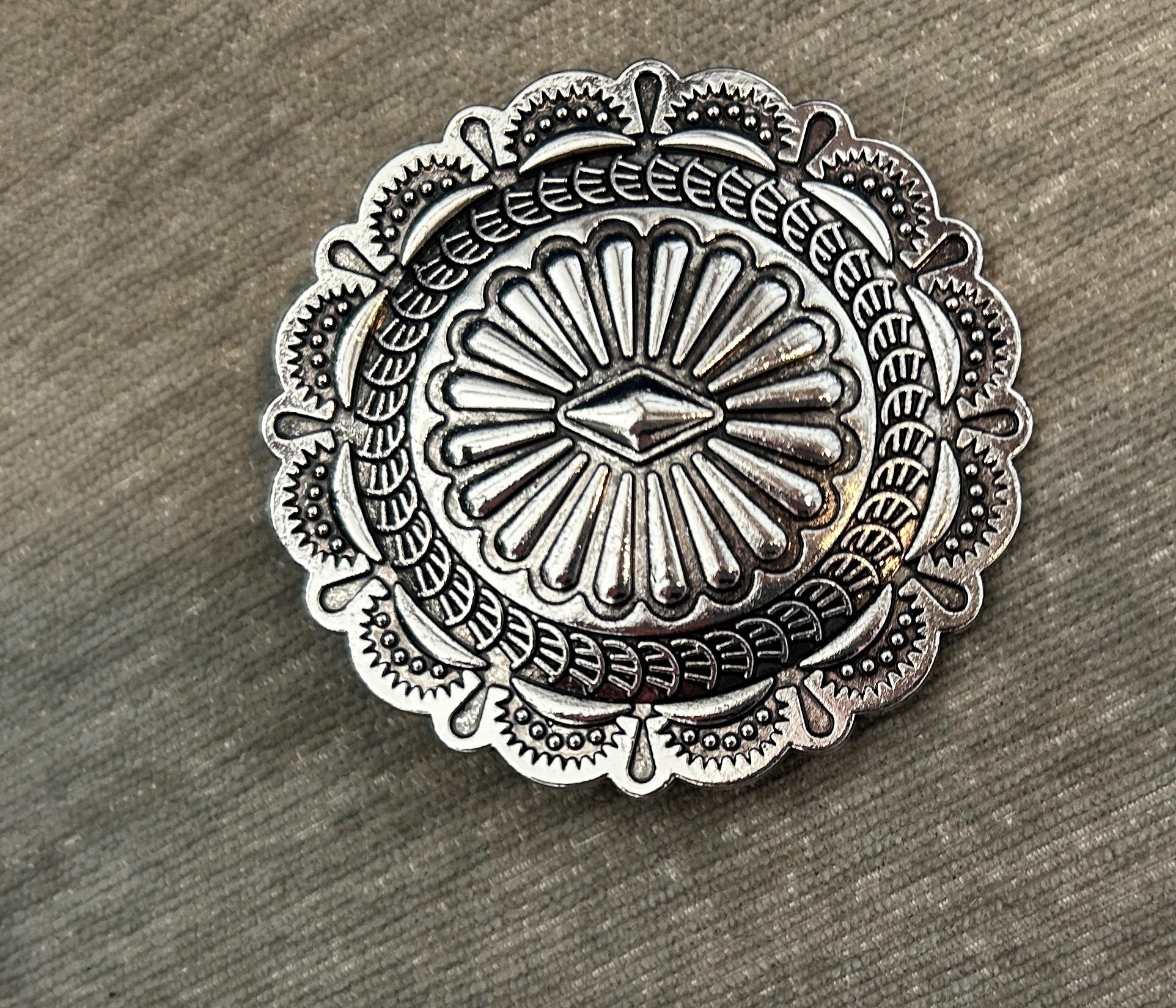 Large Concho Western Belt Buckle