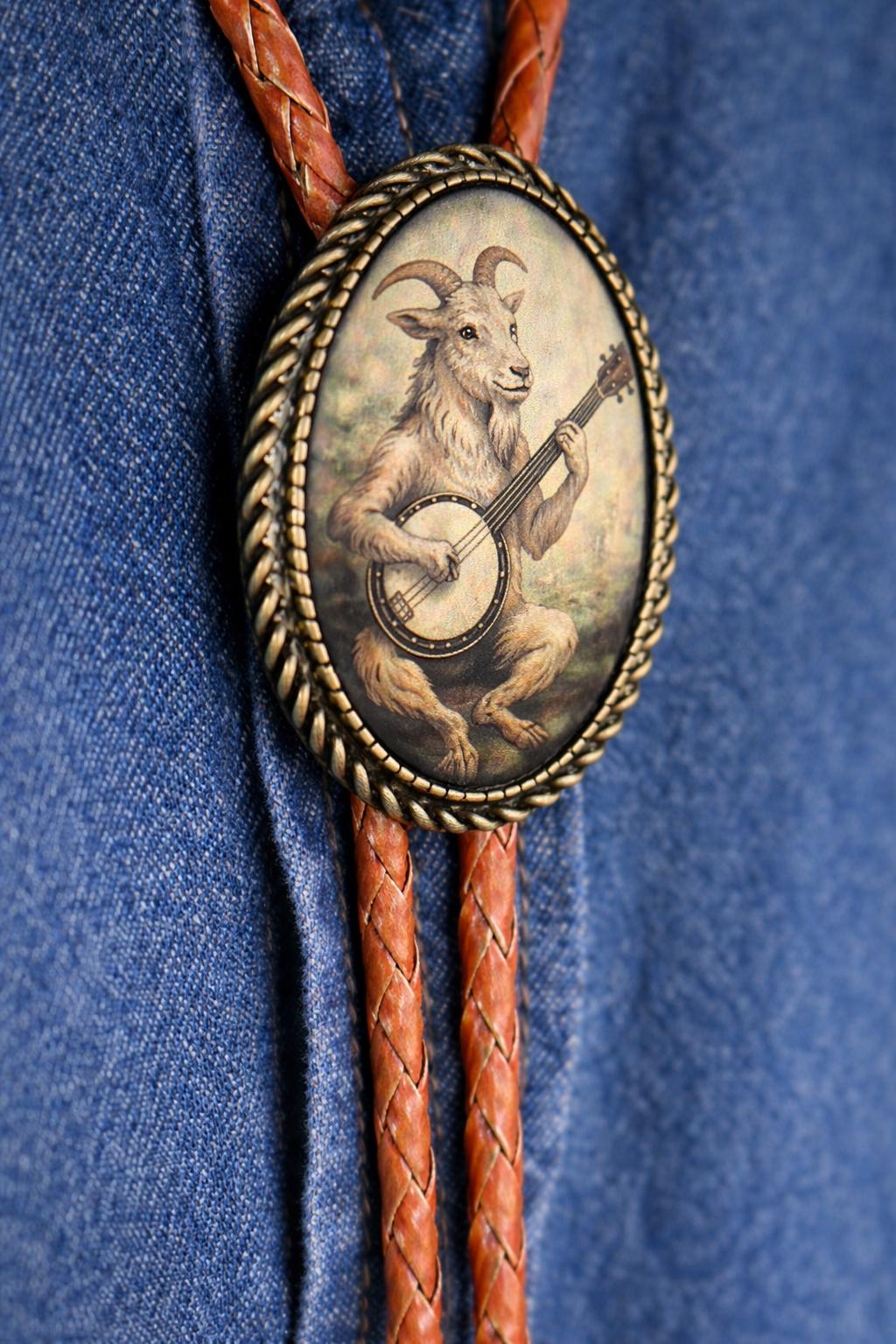 Banjo Billy Goat Bolo Tie