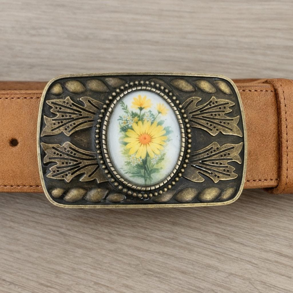 Country Daisy Belt Buckle