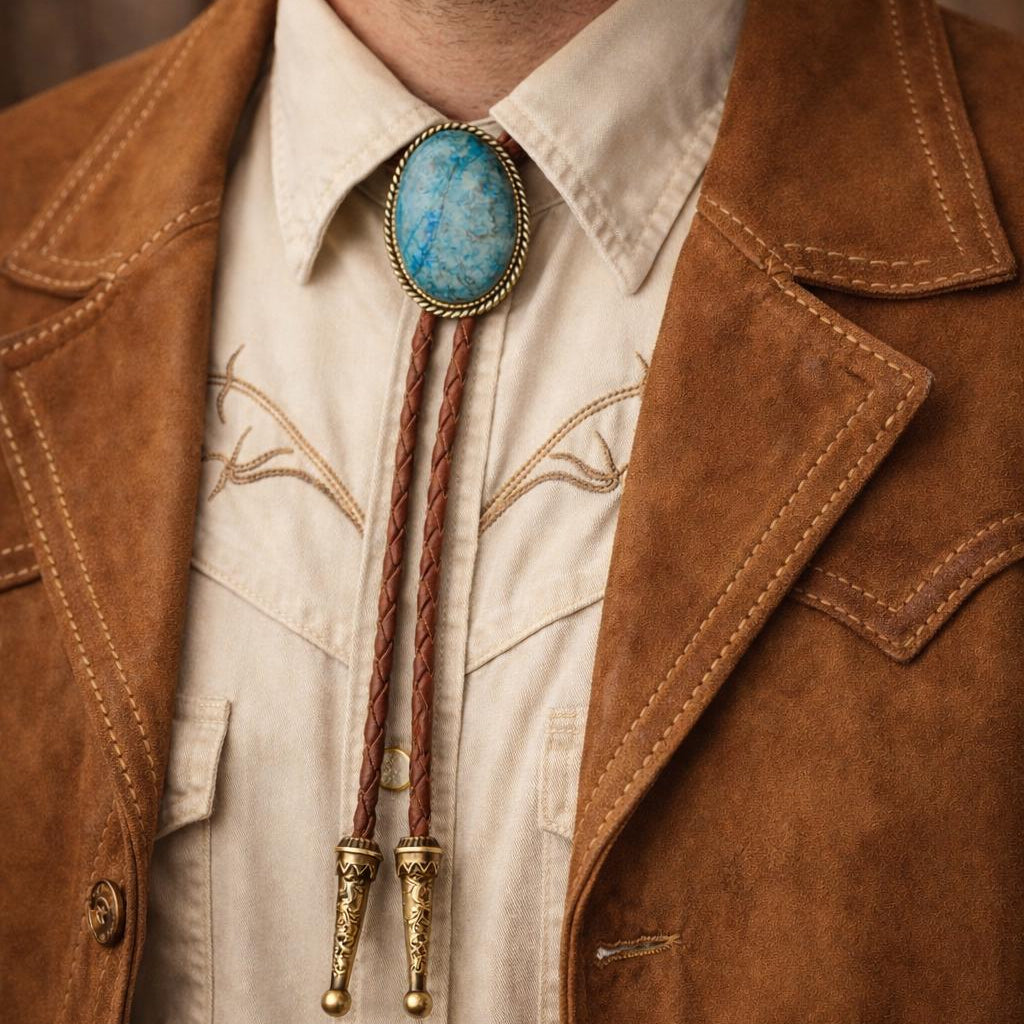 Blue Onyx Bolo Tie