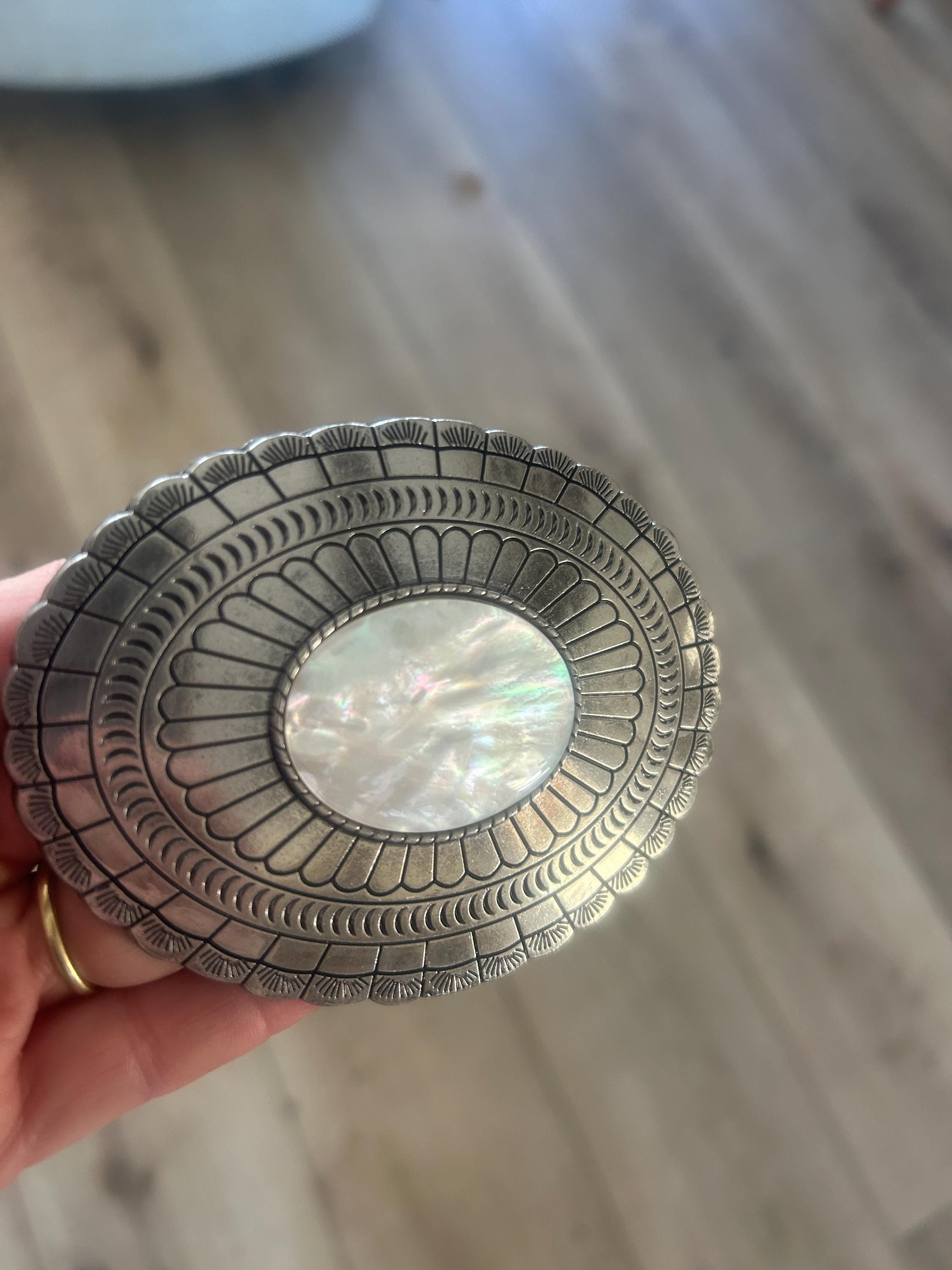 Mother of Pearl Shell Belt Buckle