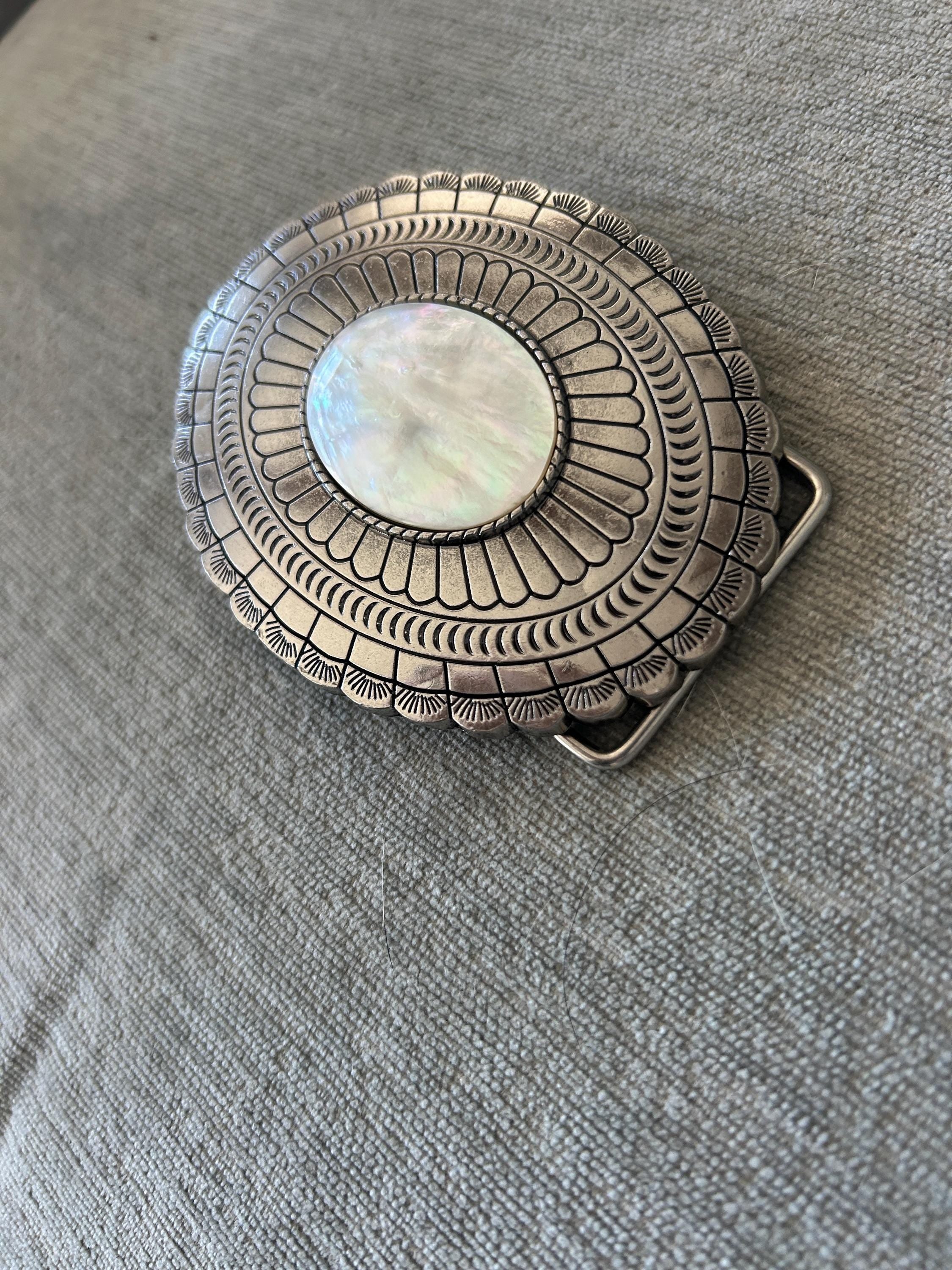 Mother of Pearl Shell Belt Buckle